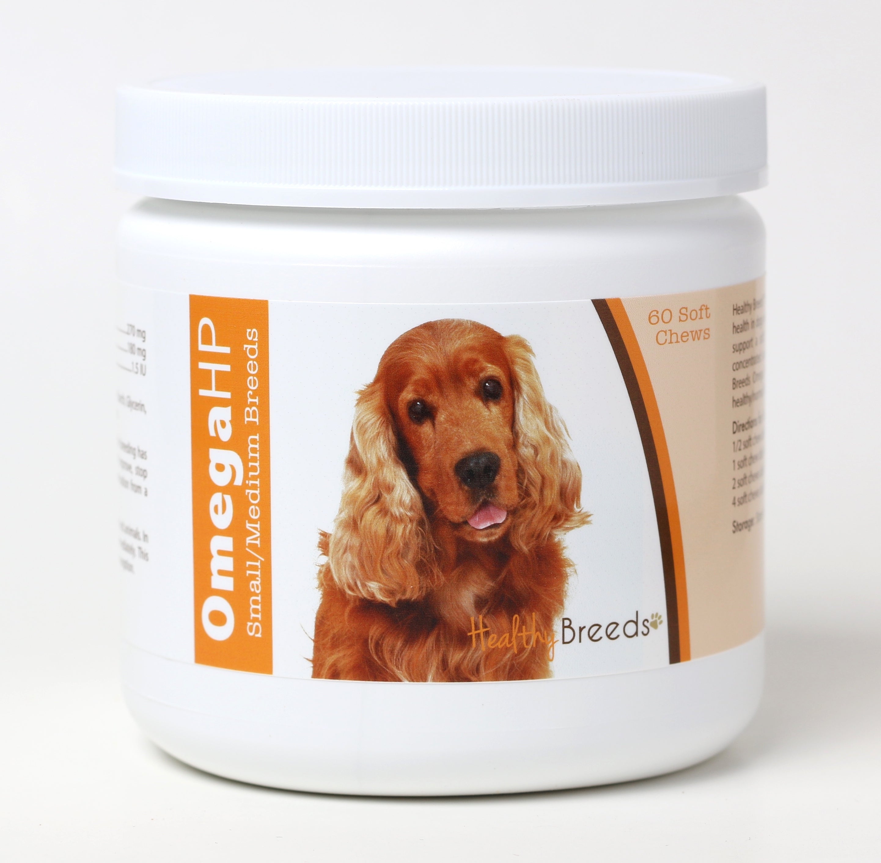 Cocker Spaniel Omega HP Fatty Acid Skin and Coat Support Soft Chews 60 Count