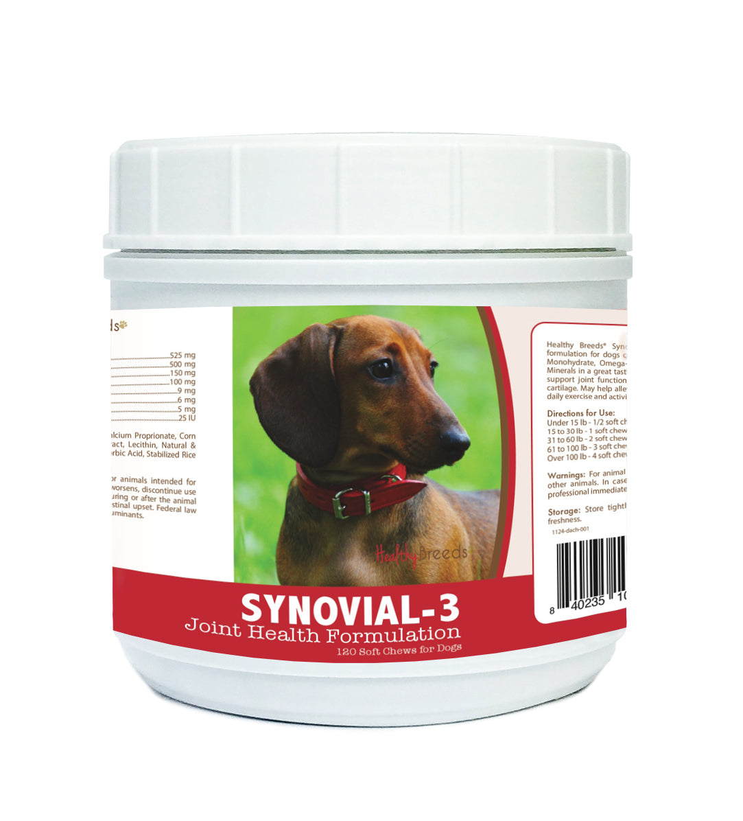 Dachshund Synovial-3 Joint Health Formulation Soft Chews 120 Count