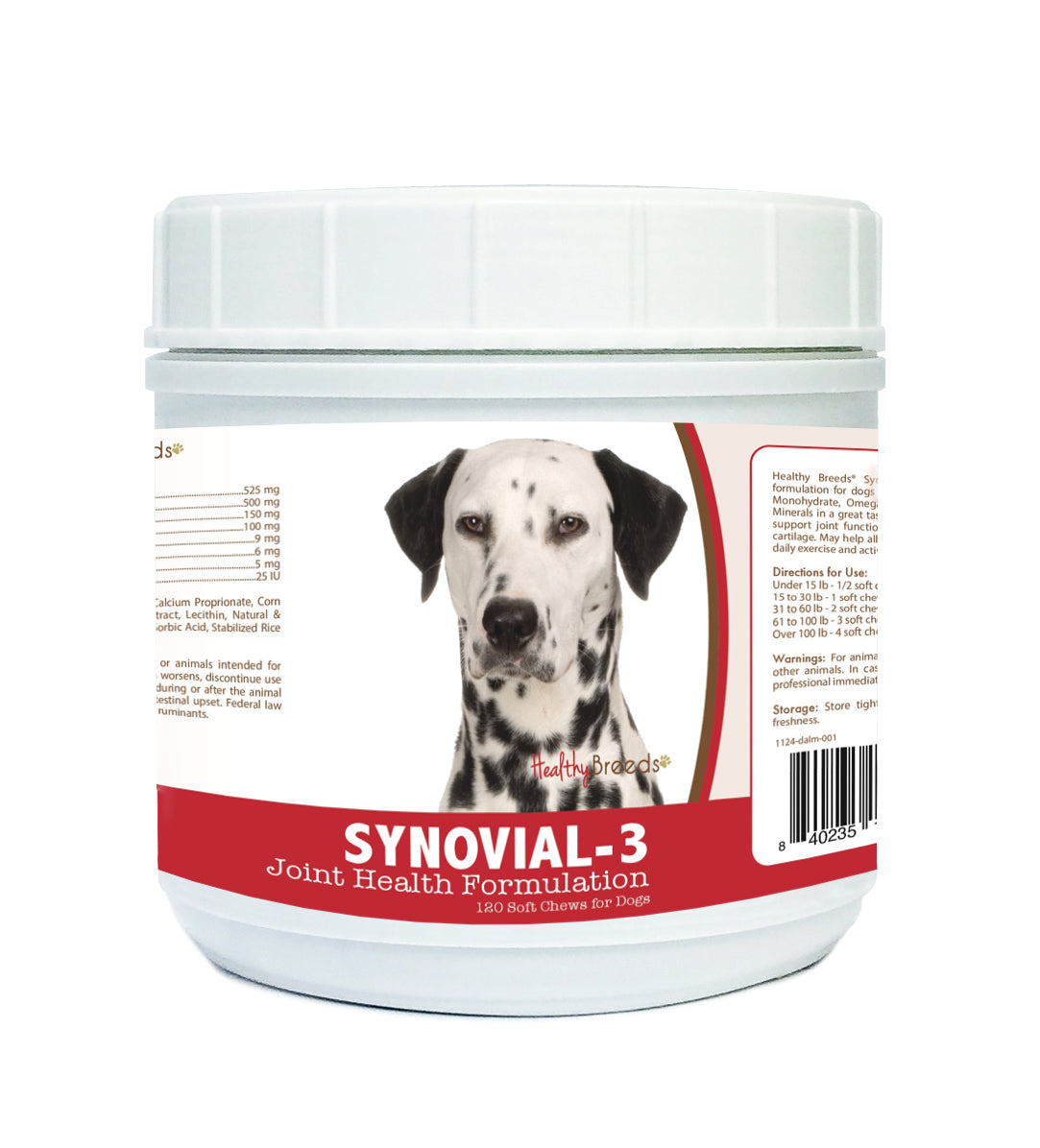 Dalmatian Synovial-3 Joint Health Formulation Soft Chews 120 Count