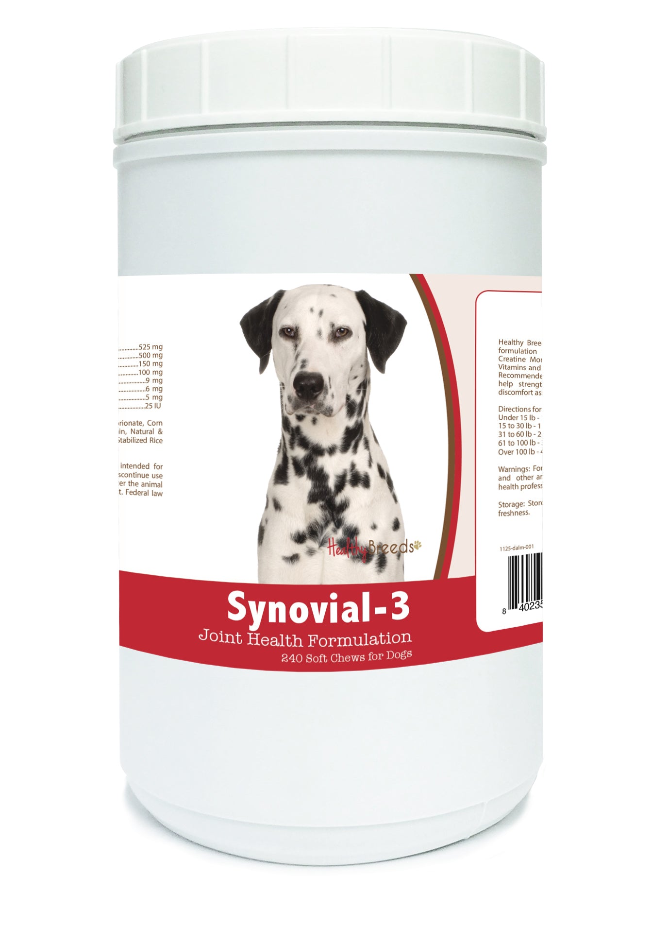 Dalmatian Synovial-3 Joint Health Formulation Soft Chews 240 Count