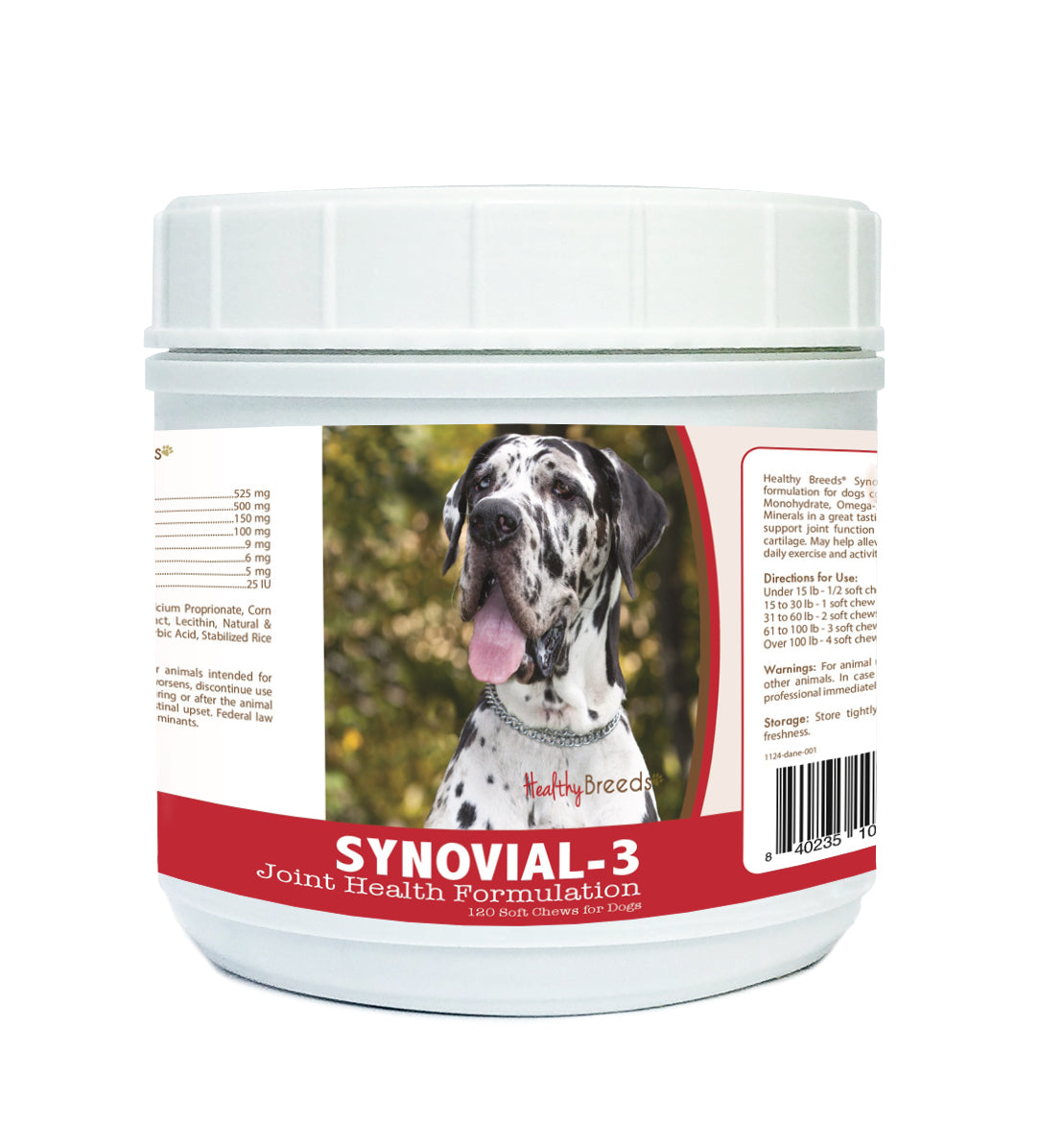 Great Dane Synovial-3 Joint Health Formulation Soft Chews 120 Count