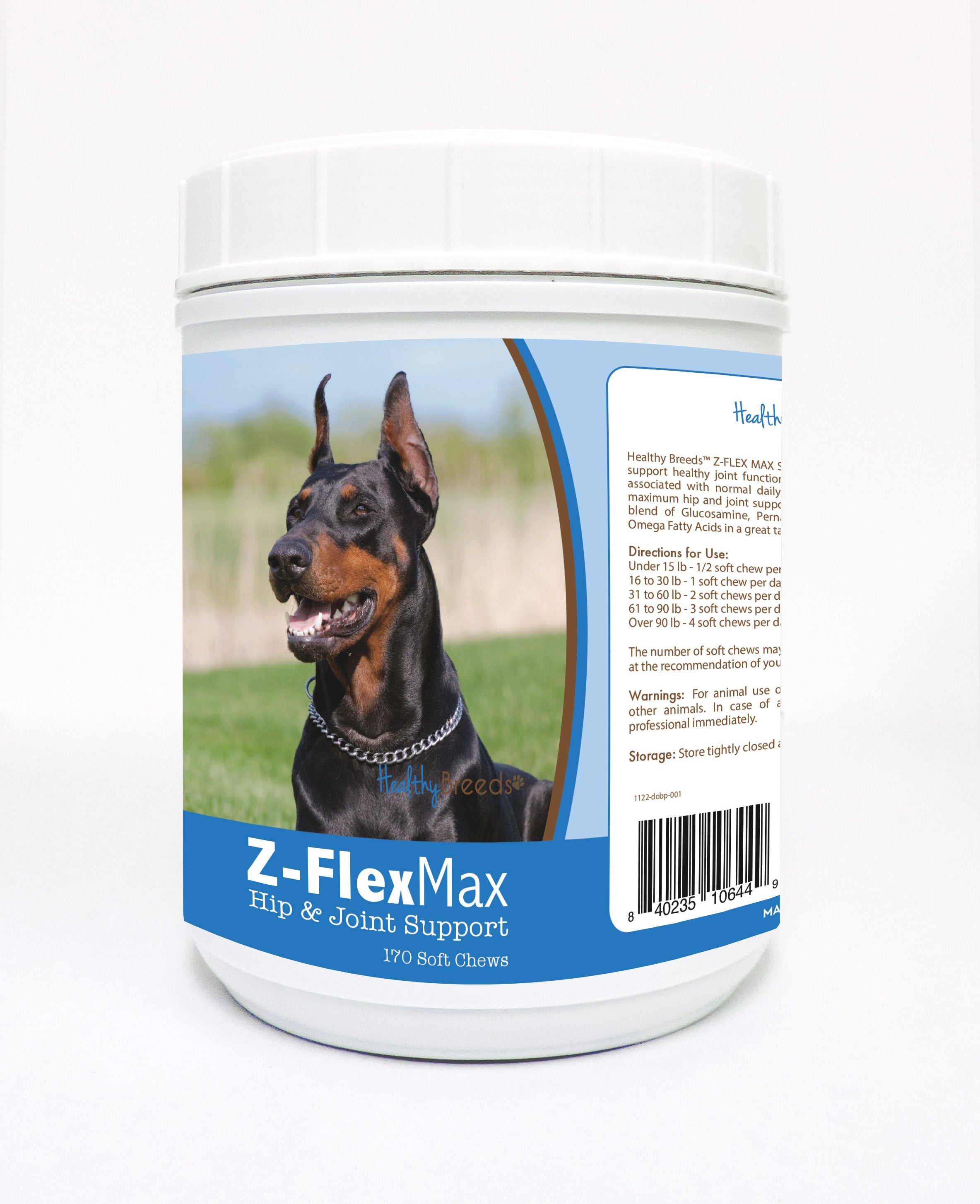 Doberman Pinscher Z-Flex Max Hip and Joint Soft Chews 170 Count