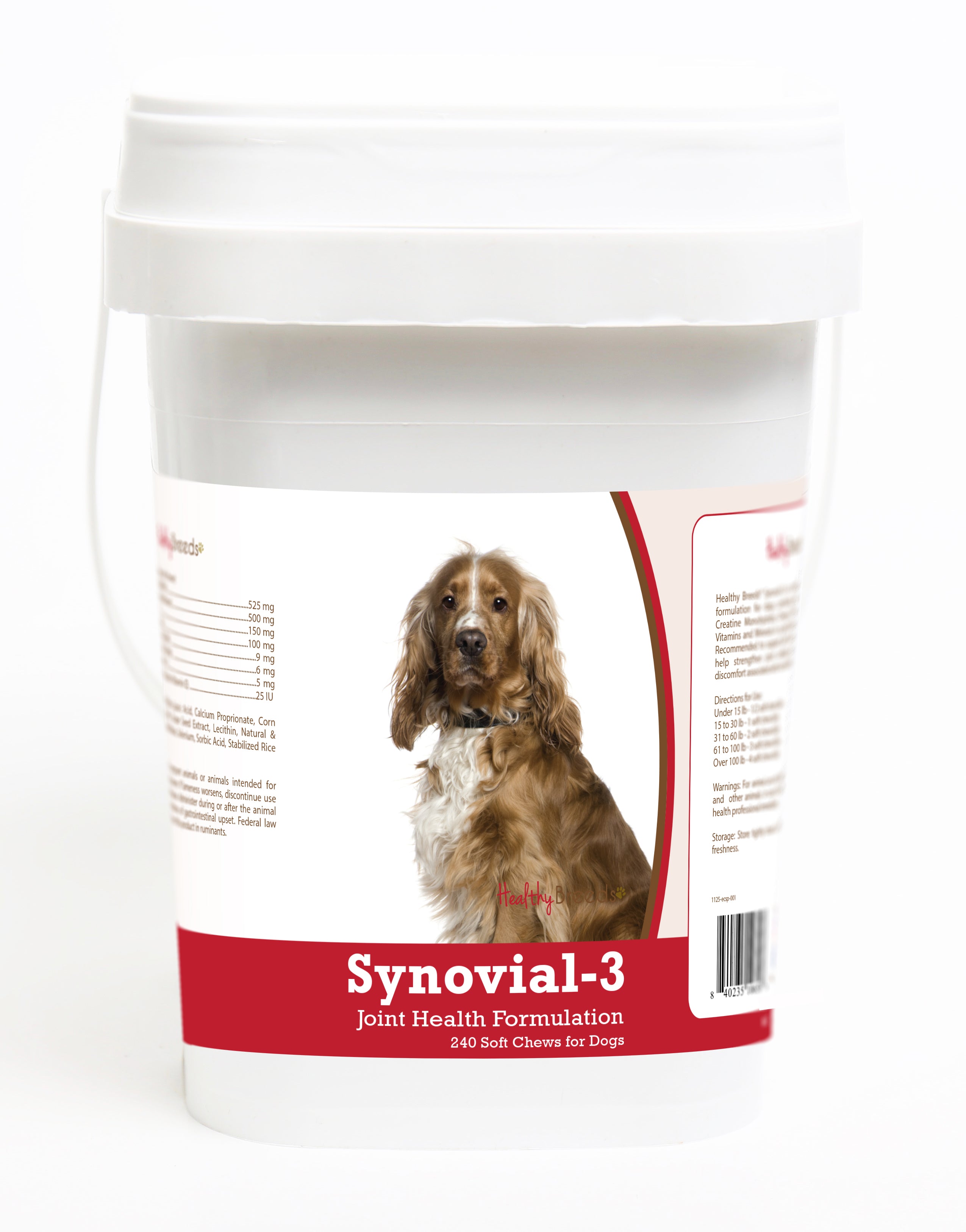 English Cocker Spaniel Synovial-3 Joint Health Formulation Soft Chews 240 Count