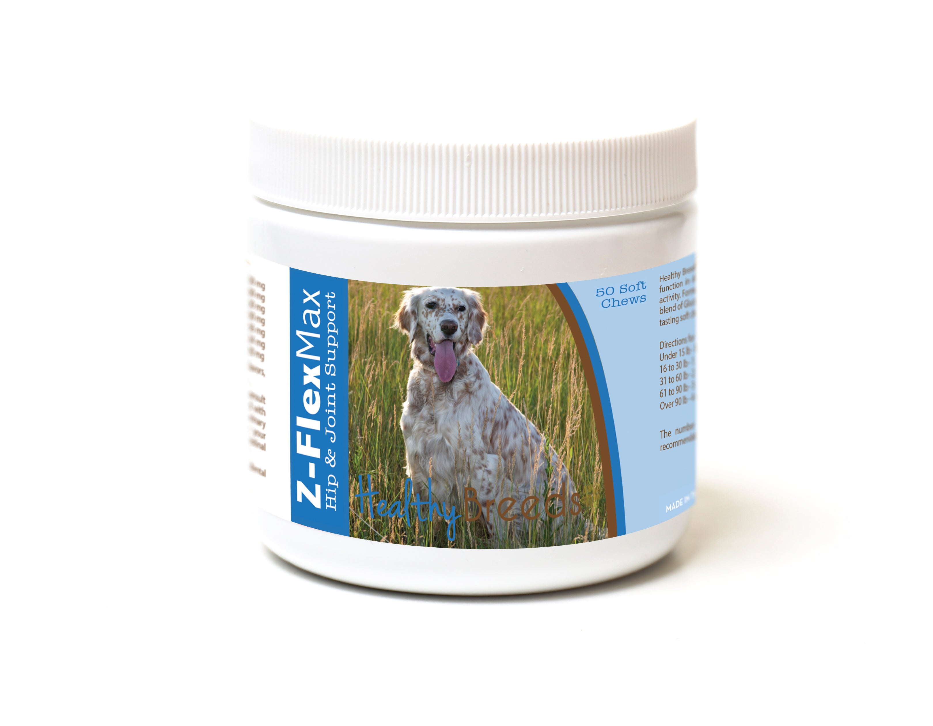 English Setter Z-Flex Max Hip and Joint Soft Chews 50 Count