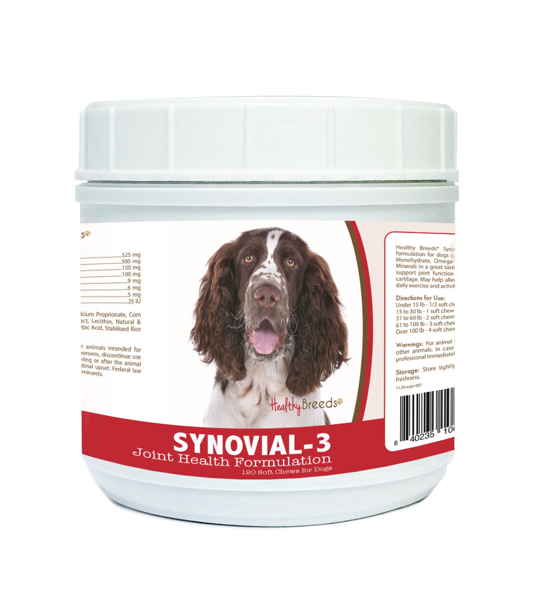 English Springer Spaniel Synovial-3 Joint Health Formulation Soft Chews 120 Count
