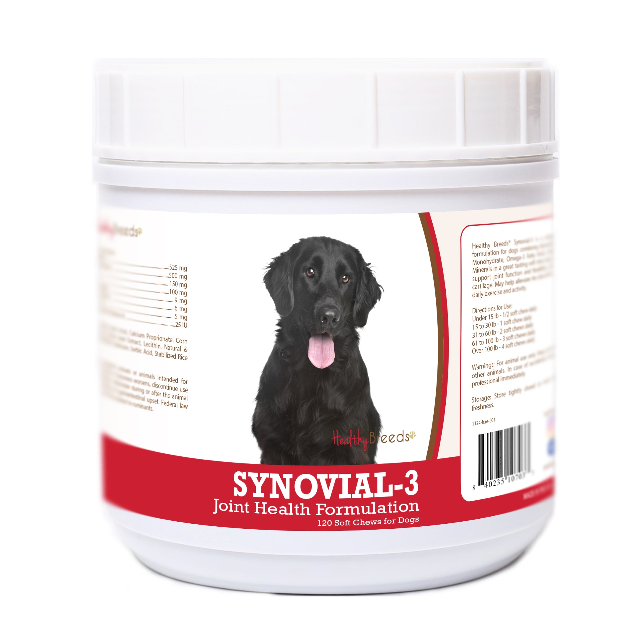 Flat Coated Retriever Synovial-3 Joint Health Formulation Soft Chews 120 Count