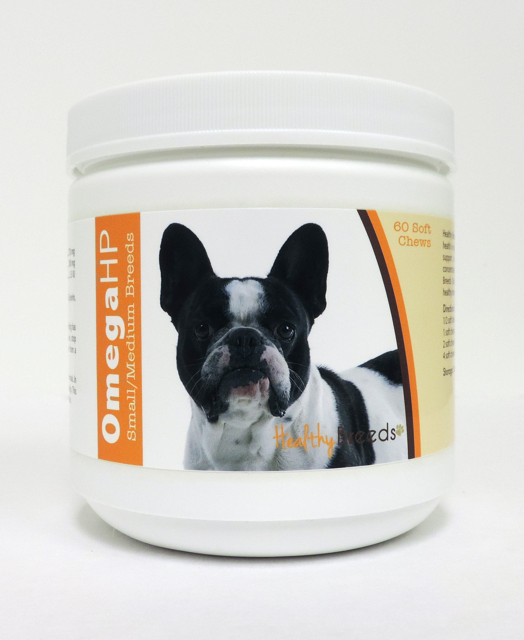 French Bulldog Omega HP Fatty Acid Skin and Coat Support Soft Chews 60 Count