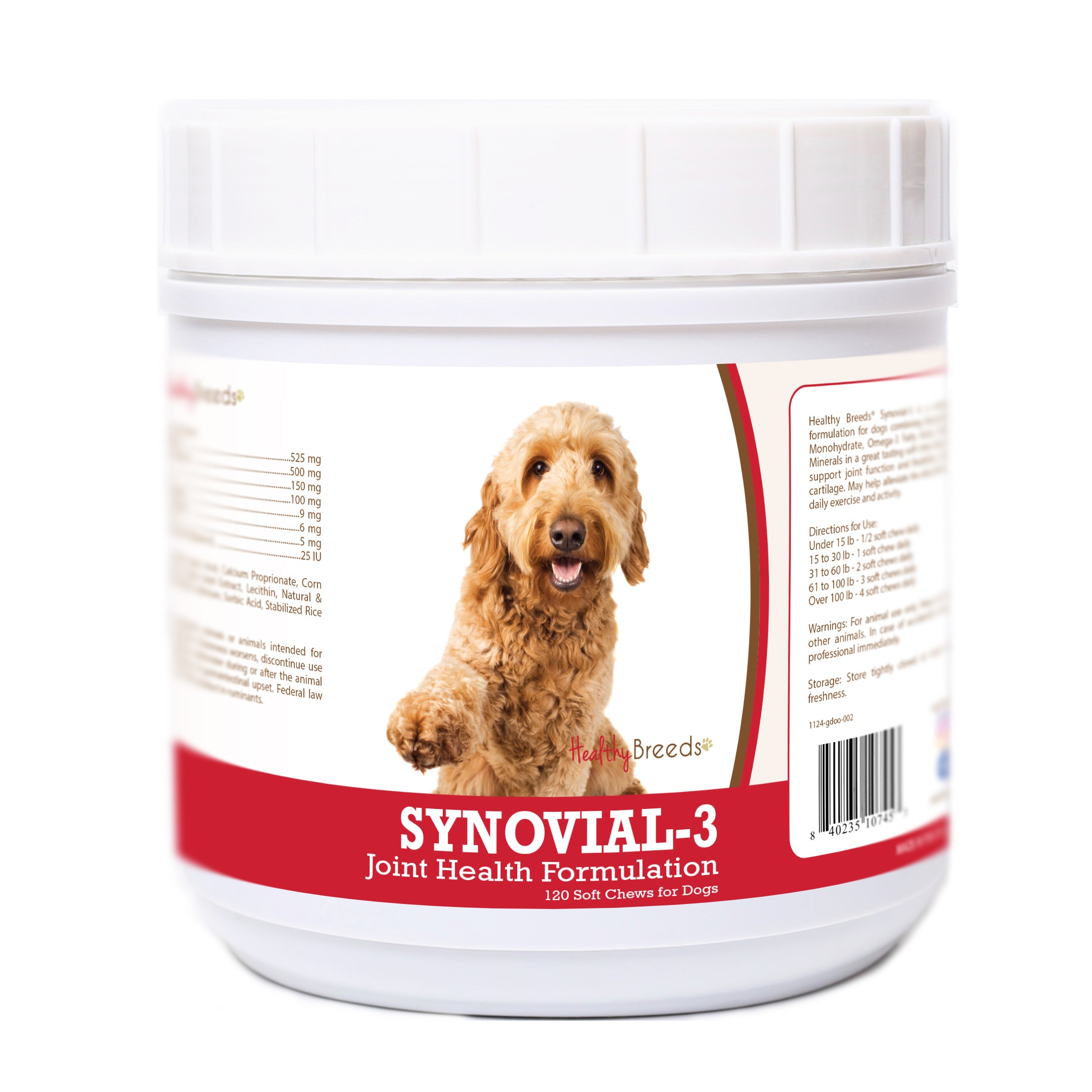 Goldendoodle Synovial-3 Joint Health Formulation Soft Chews 120 Count