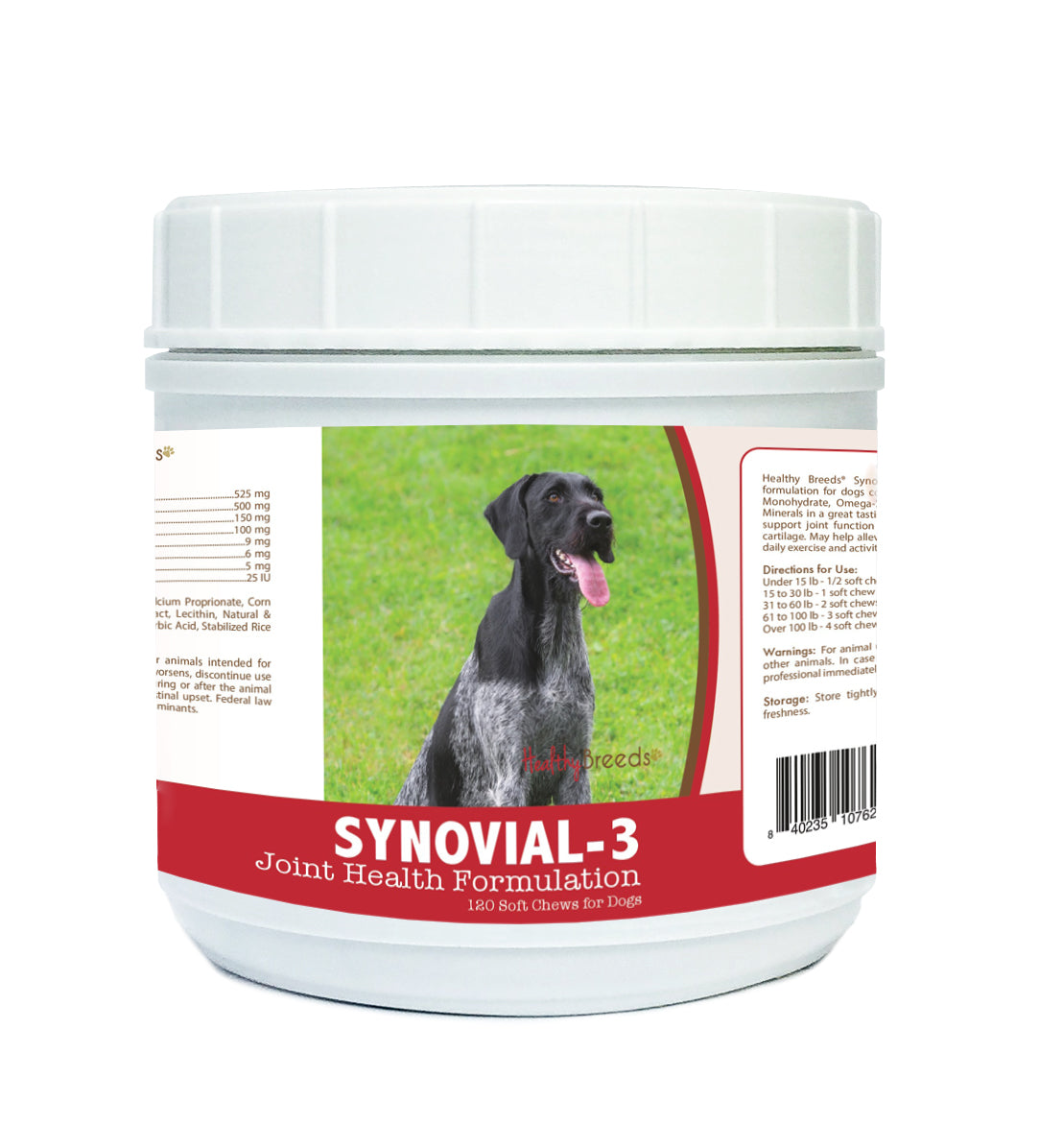 German Wirehaired Pointer Synovial-3 Joint Health Formulation Soft Chews 120 Count