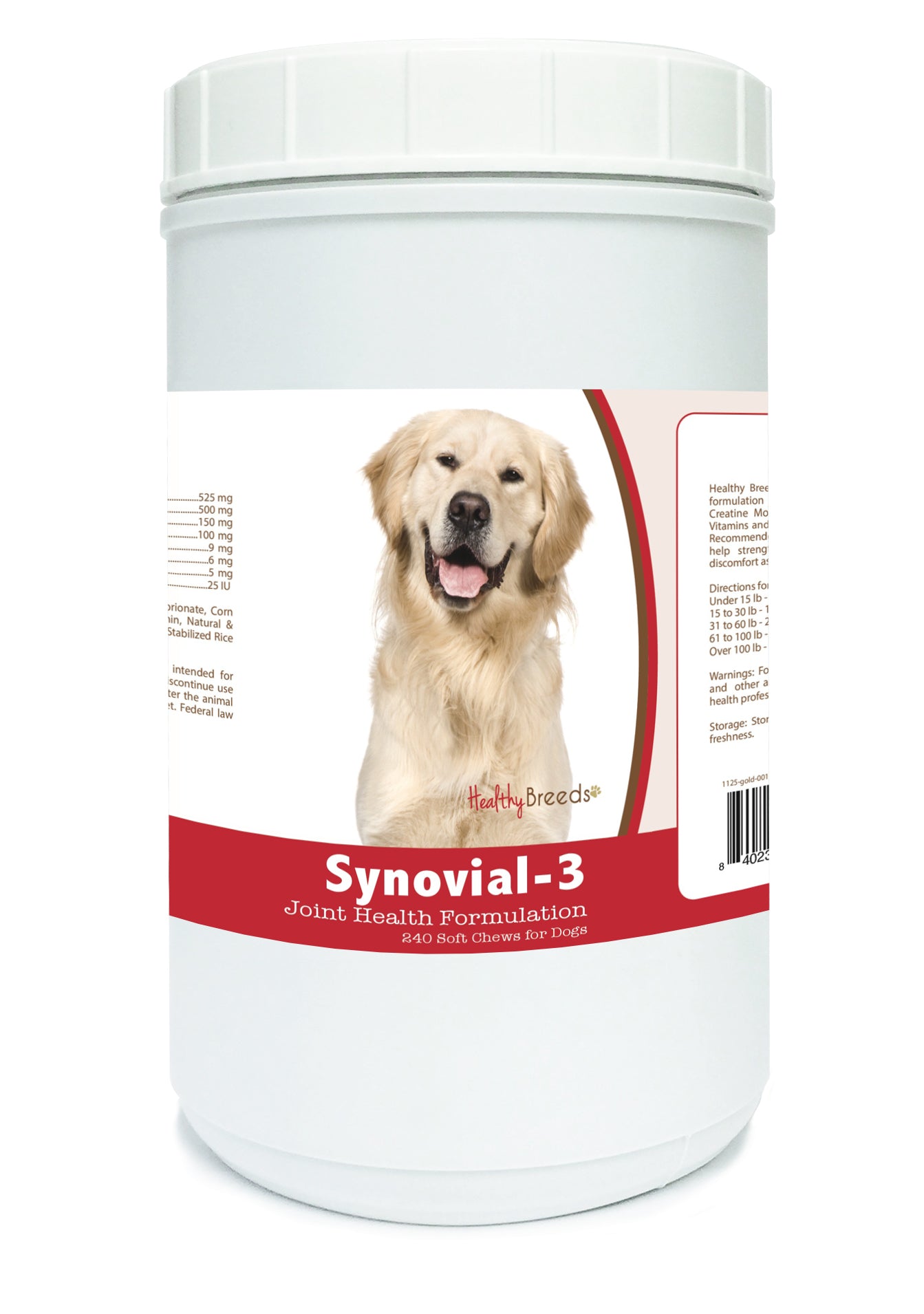 Golden Retriever Synovial-3 Joint Health Formulation Soft Chews 240 Count