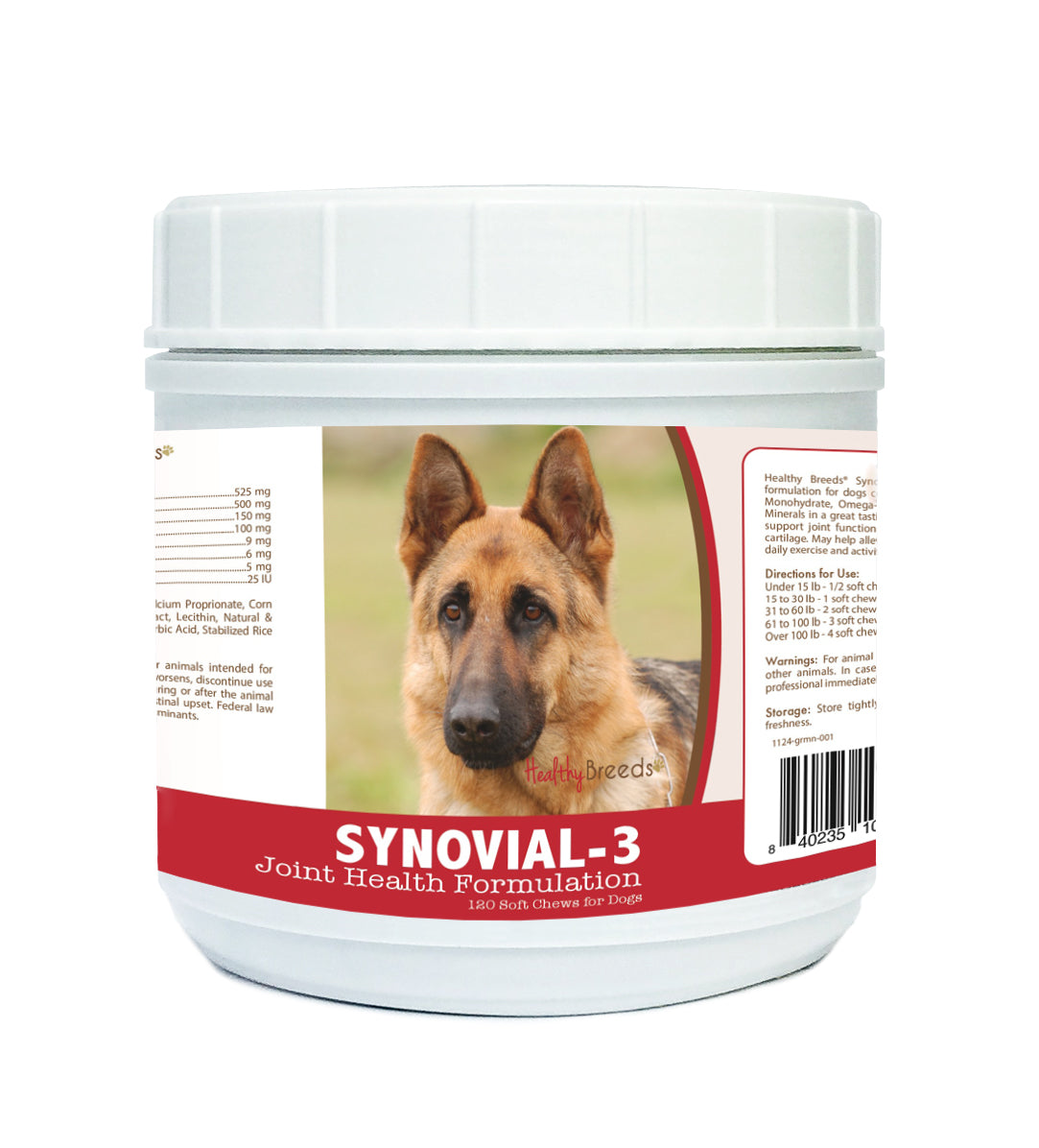 German Shepherd Synovial-3 Joint Health Formulation Soft Chews 120 Count