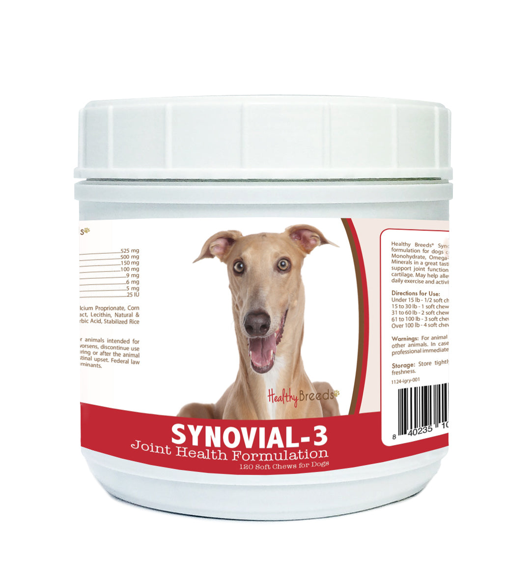 Italian Greyhound Synovial-3 Joint Health Formulation Soft Chews 120 Count