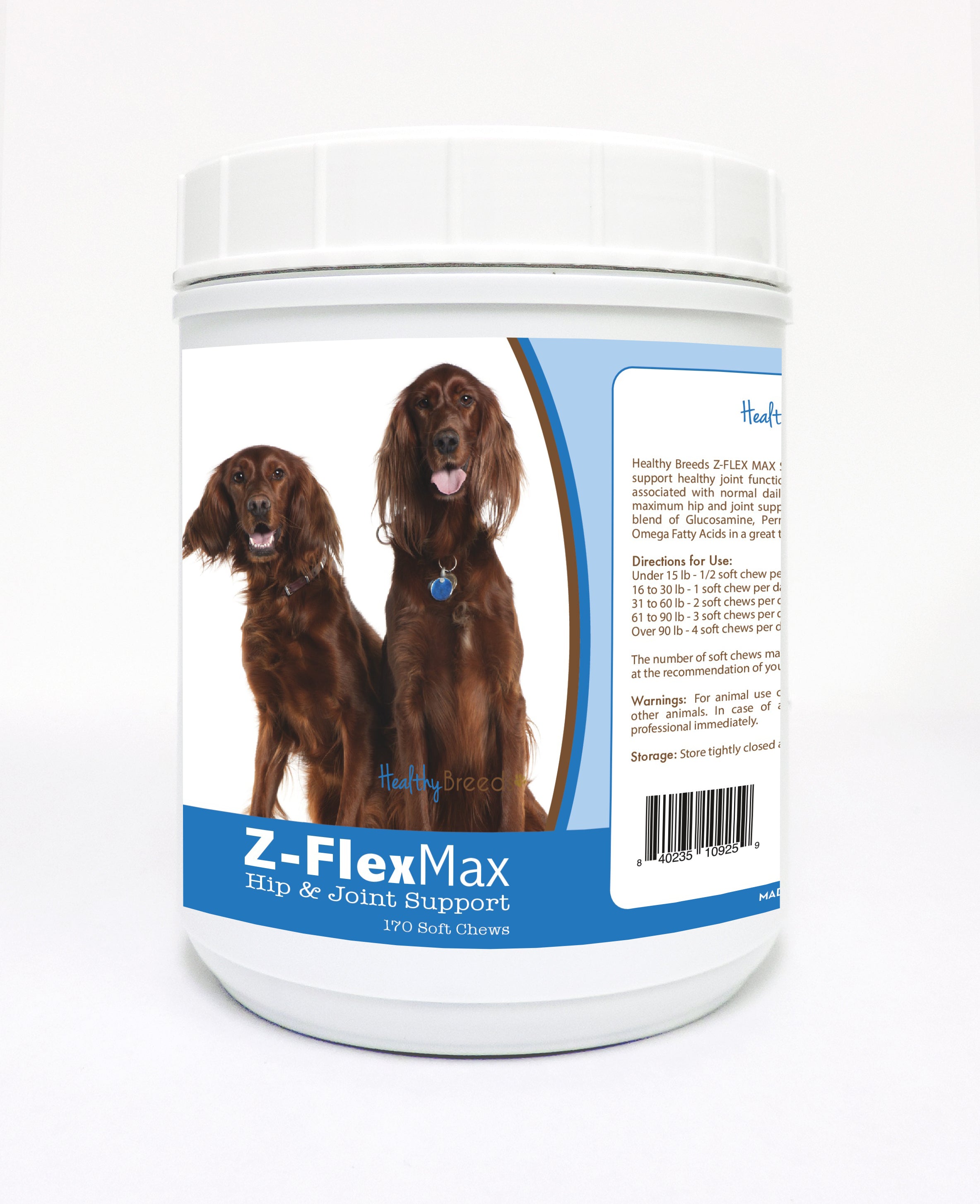 Irish Setter Z-Flex Max Hip and Joint Soft Chews 170 Count