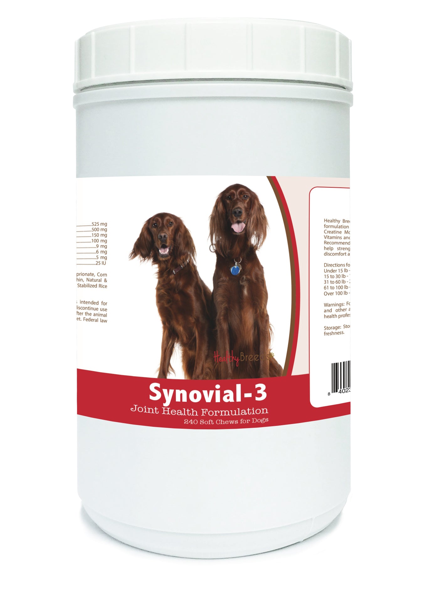Irish Setter Synovial-3 Joint Health Formulation Soft Chews 240 Count