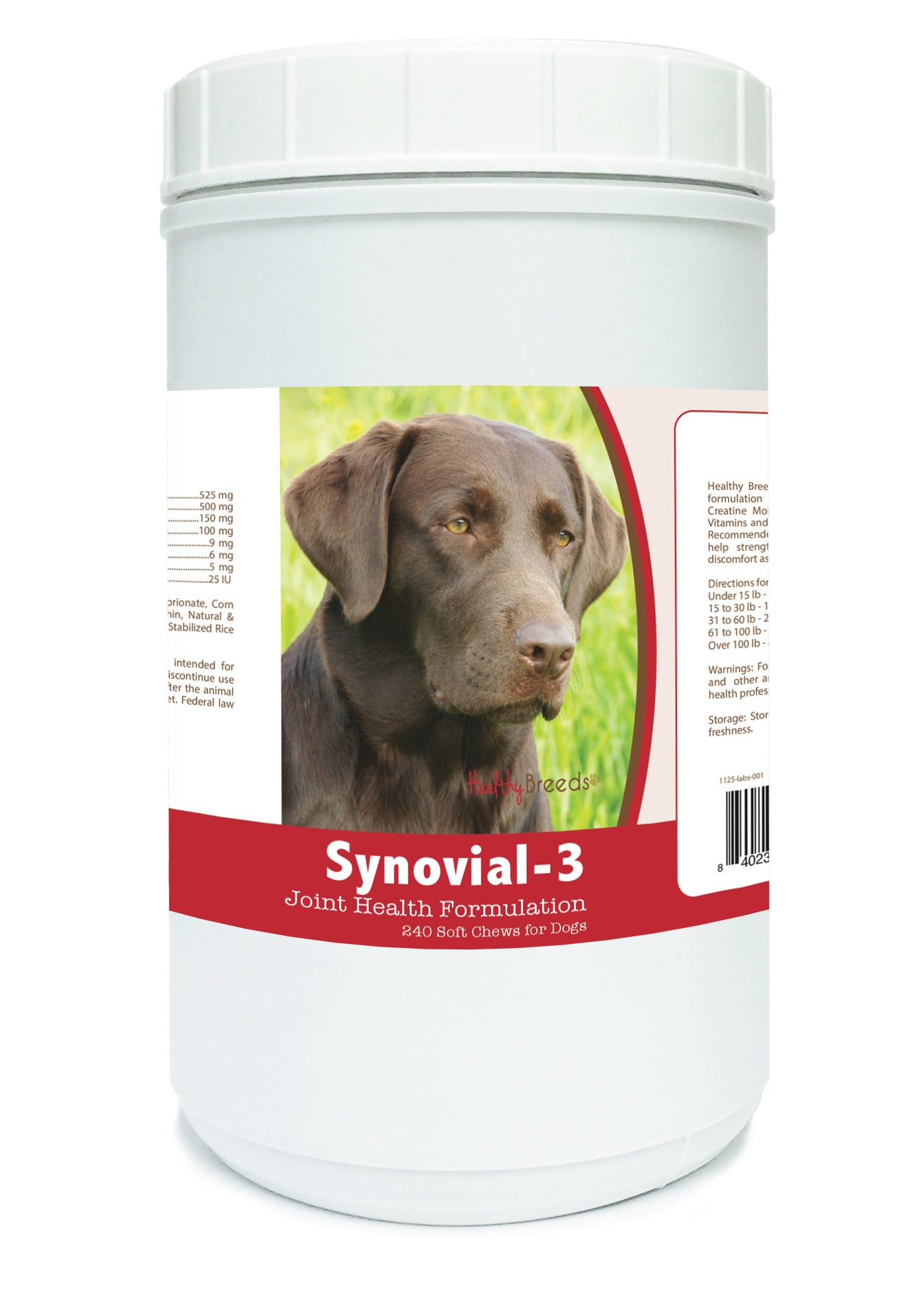 Labrador Retriever Synovial-3 Joint Health Formulation Soft Chews 240 Count