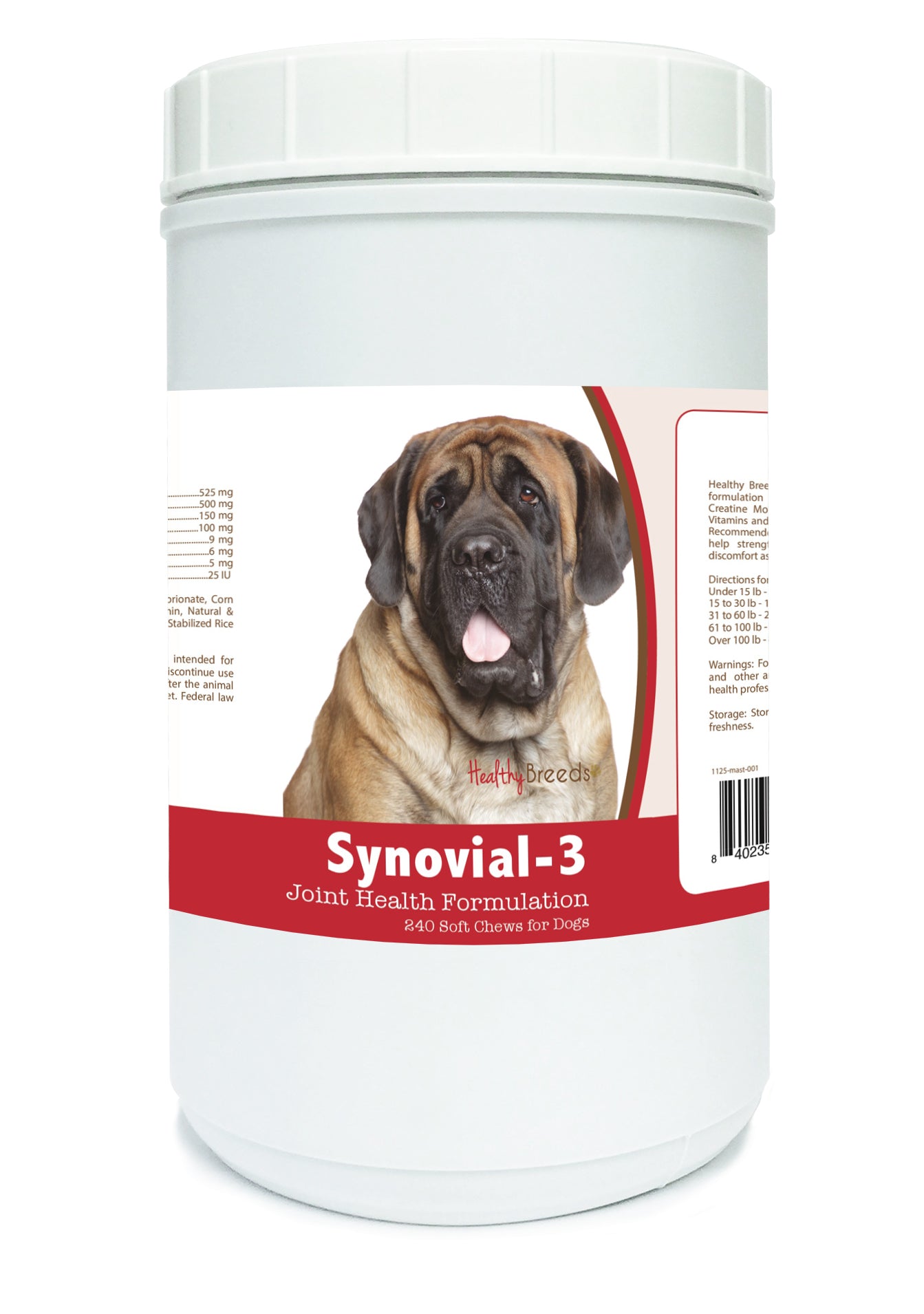 Mastiff Synovial-3 Joint Health Formulation Soft Chews 240 Count
