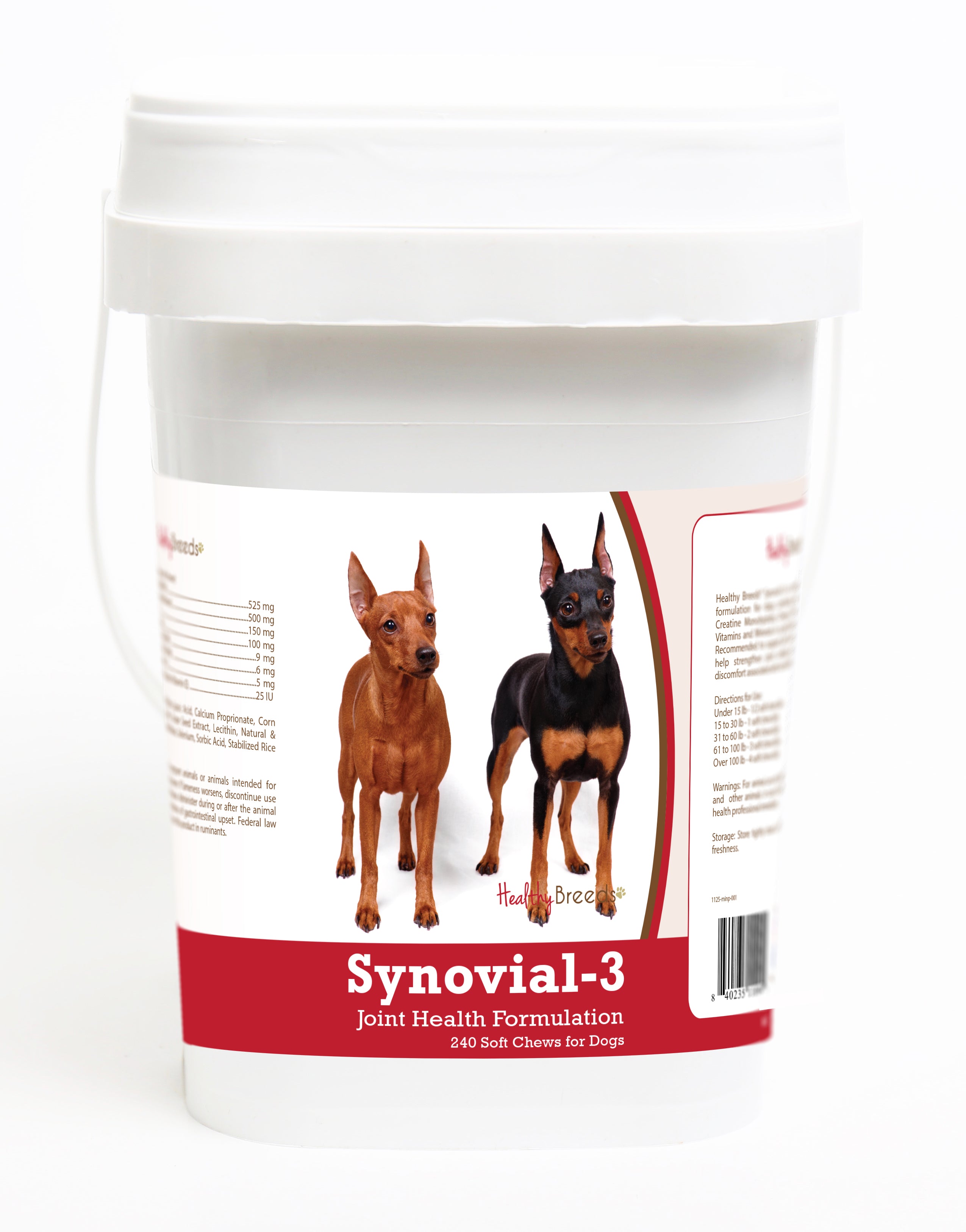 Miniature Pinscher Synovial-3 Joint Health Formulation Soft Chews 240 Count