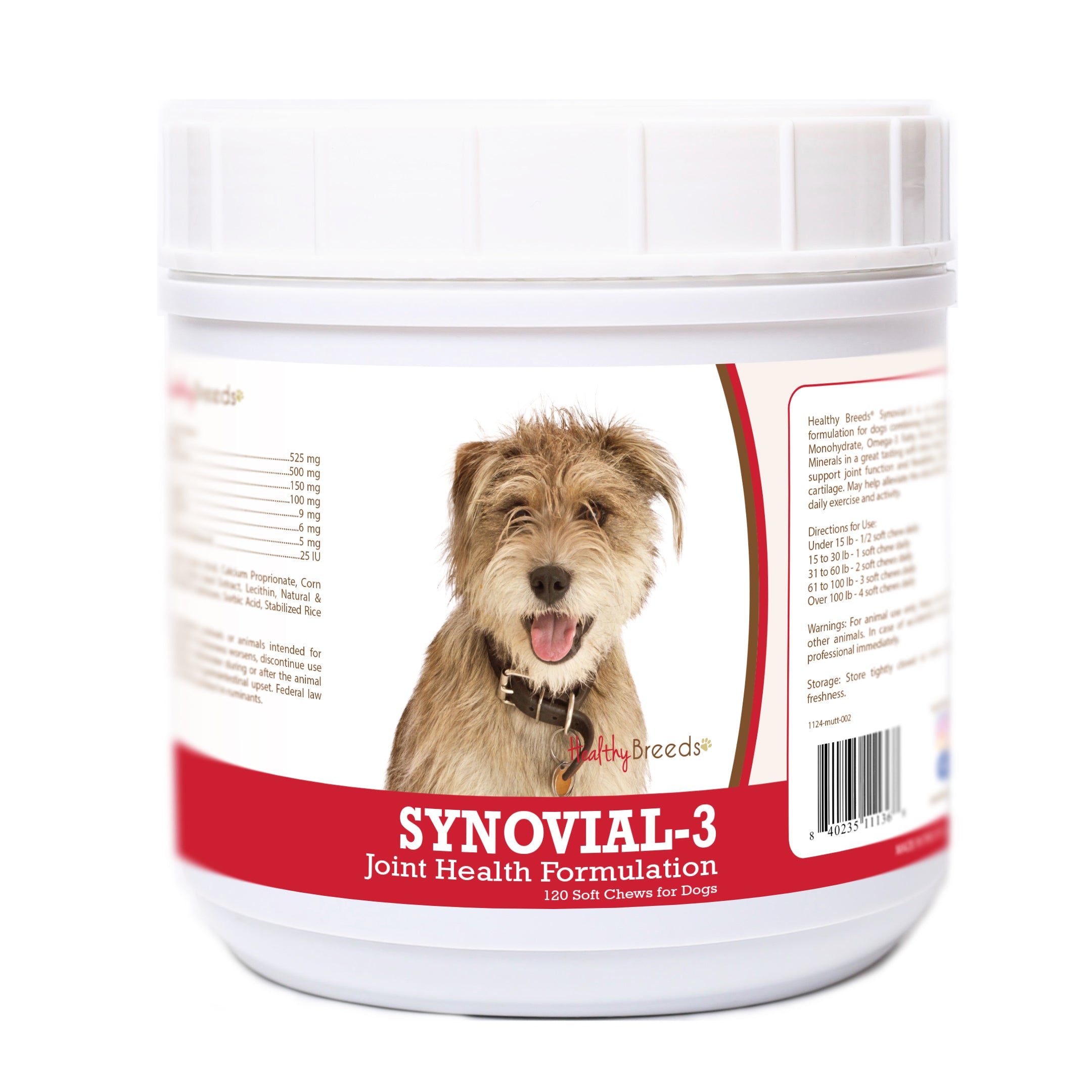 Mutt Synovial-3 Joint Health Formulation Soft Chews 120 Count