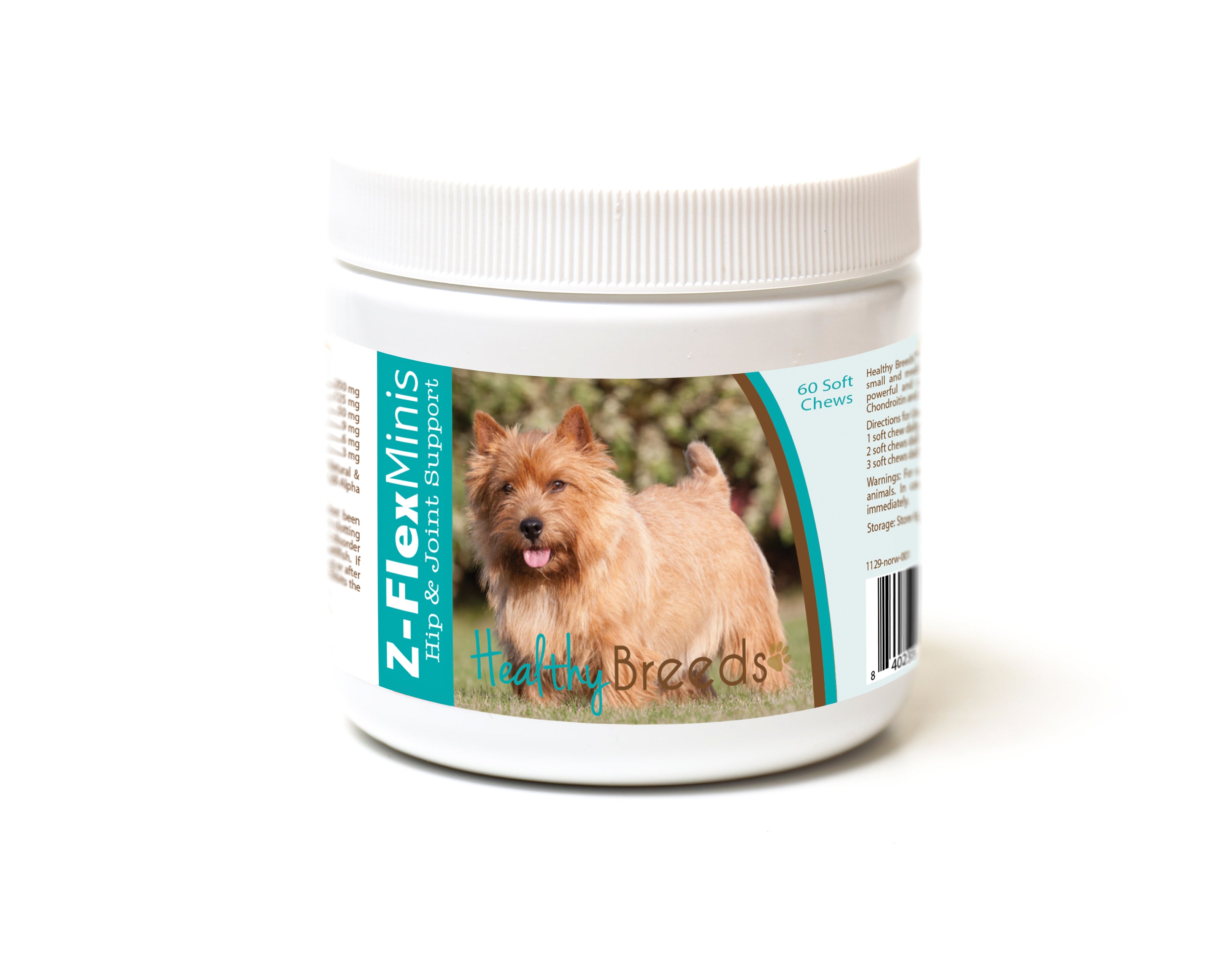 Norwich Terrier Z-Flex Minis Hip and Joint Support Soft Chews 60 Count