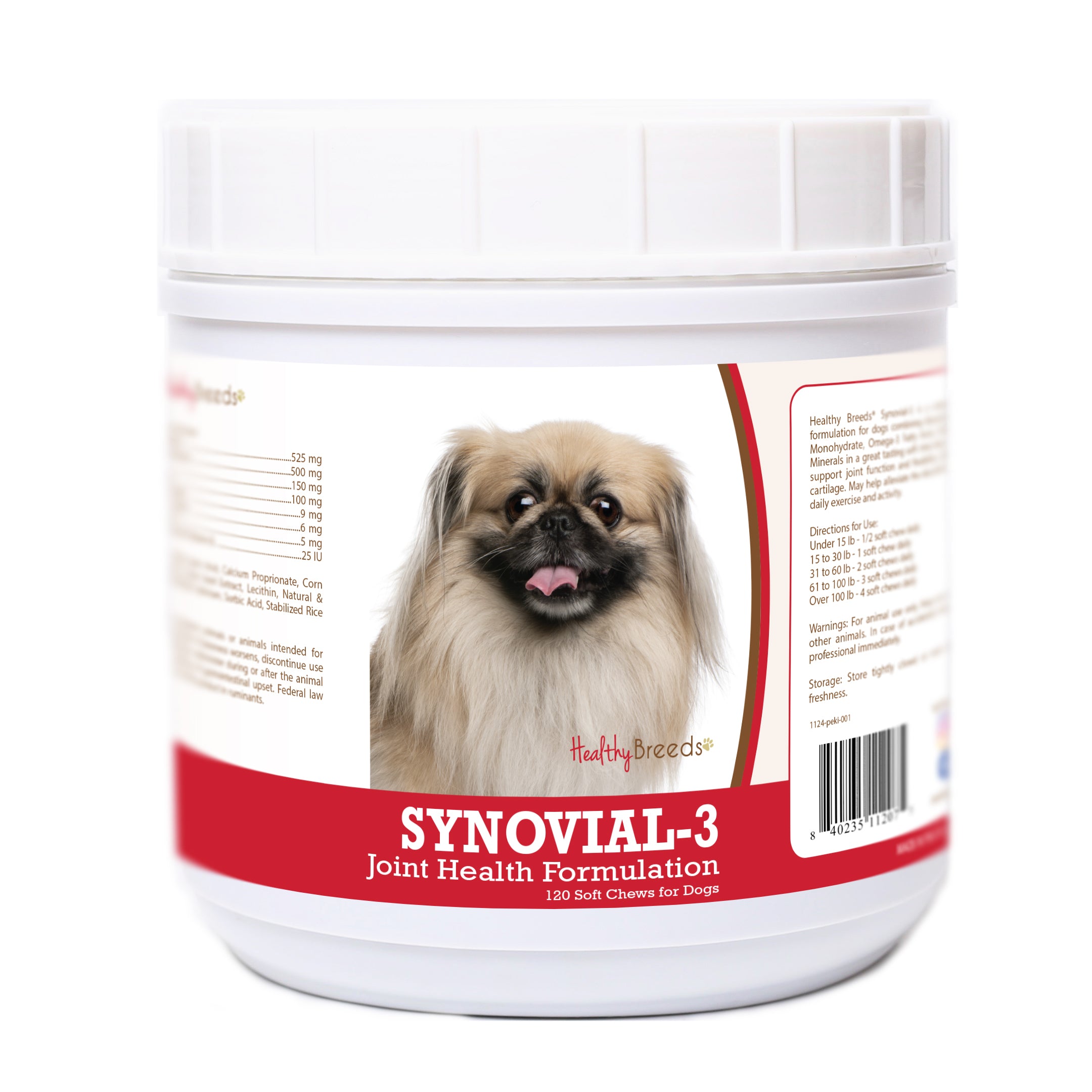 Pekingese Synovial-3 Joint Health Formulation Soft Chews 120 Count