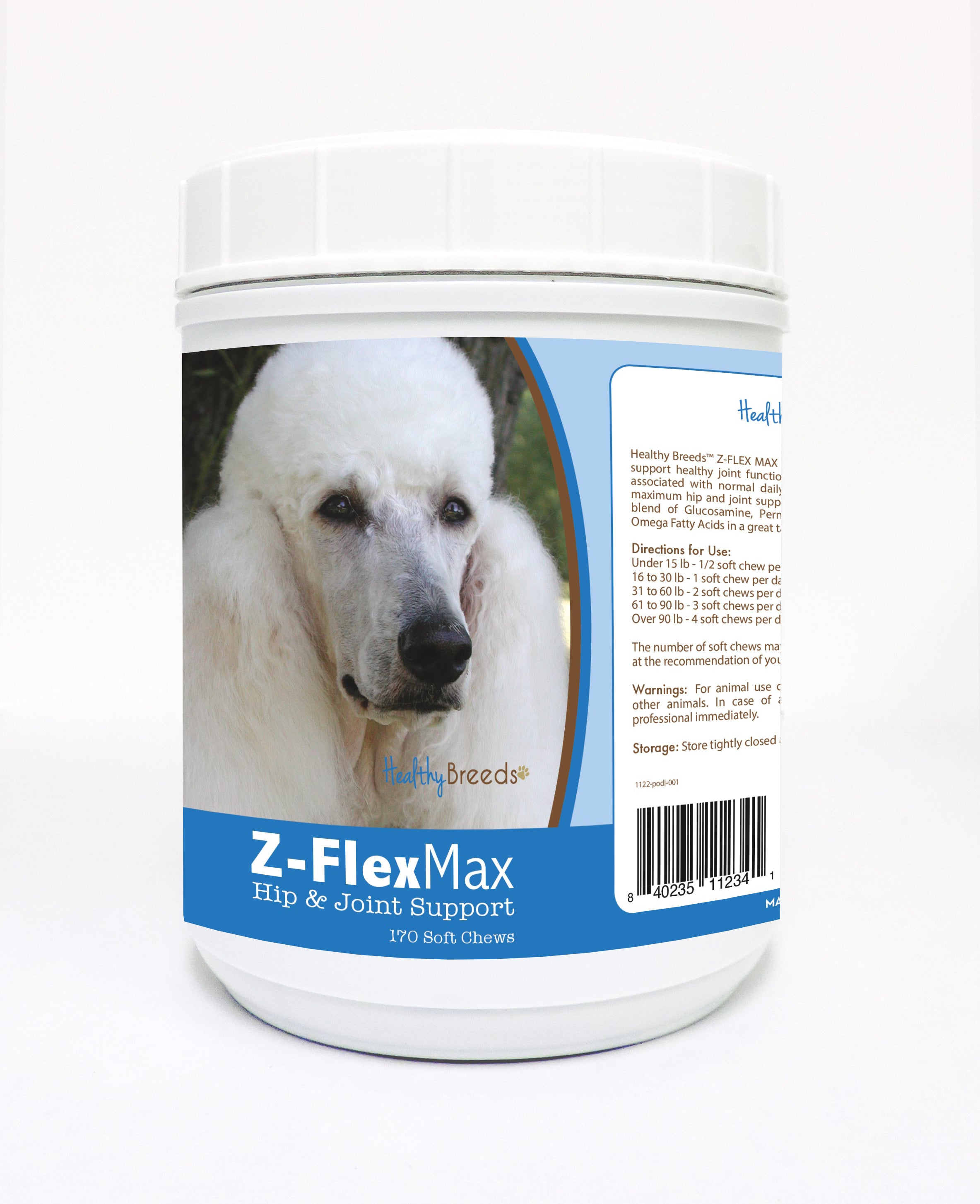 Poodle Z-Flex Max Hip and Joint Soft Chews 170 Count