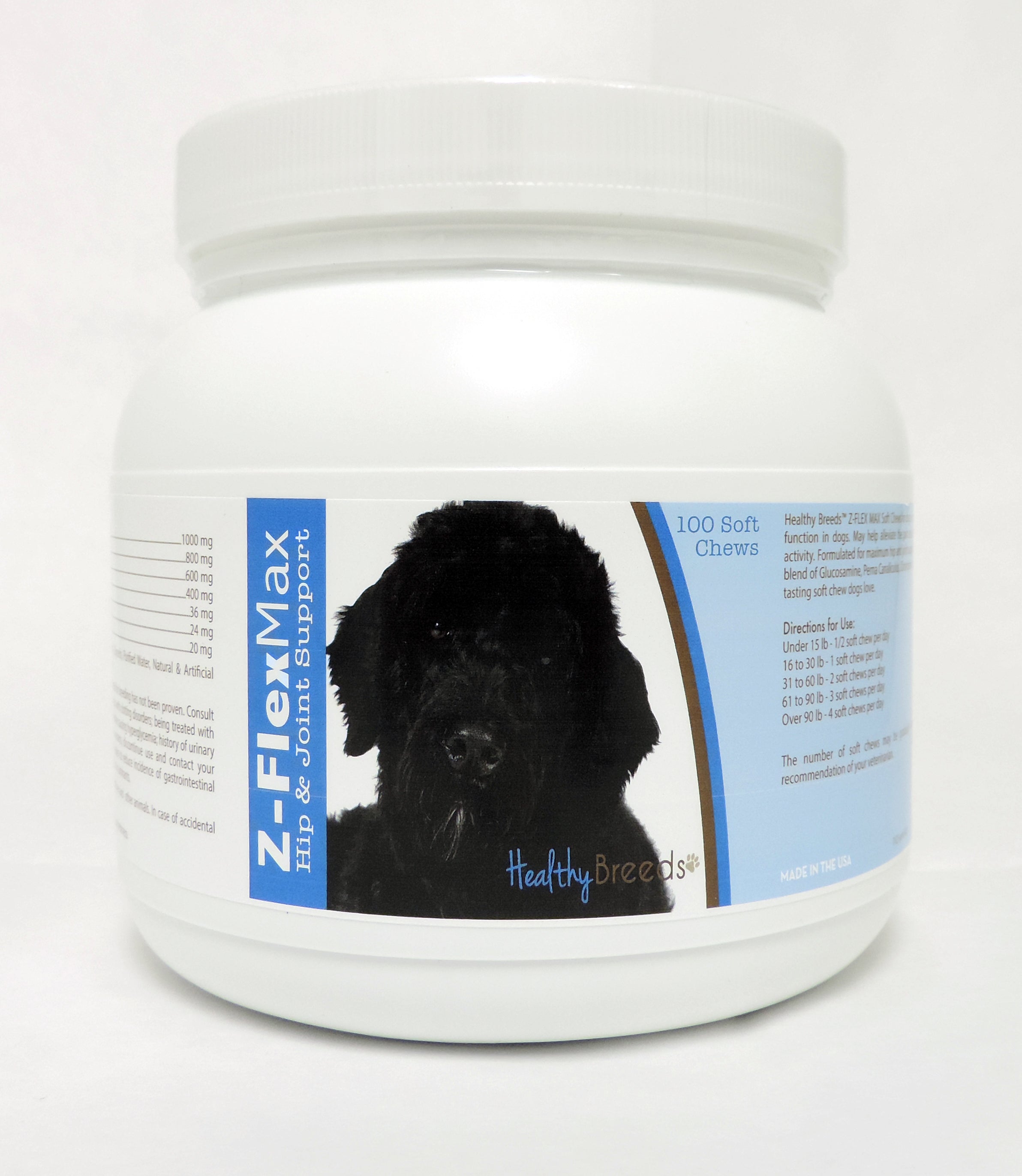 Portuguese Water Dog Z-Flex Max Hip & Joint Soft Chews 100 Count
