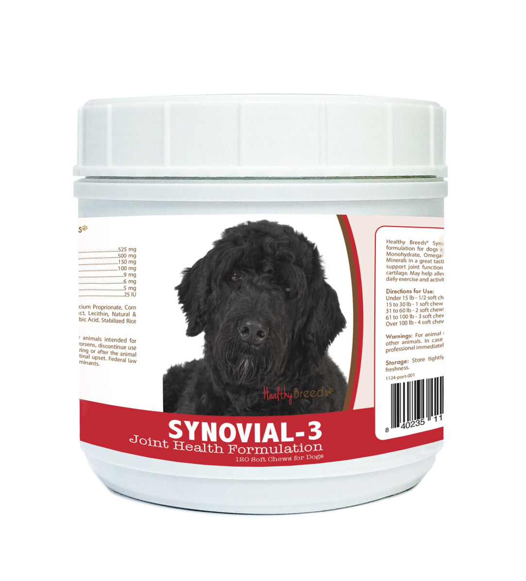 Portuguese Water Dog Synovial-3 Joint Health Formulation Soft Chews 120 Count