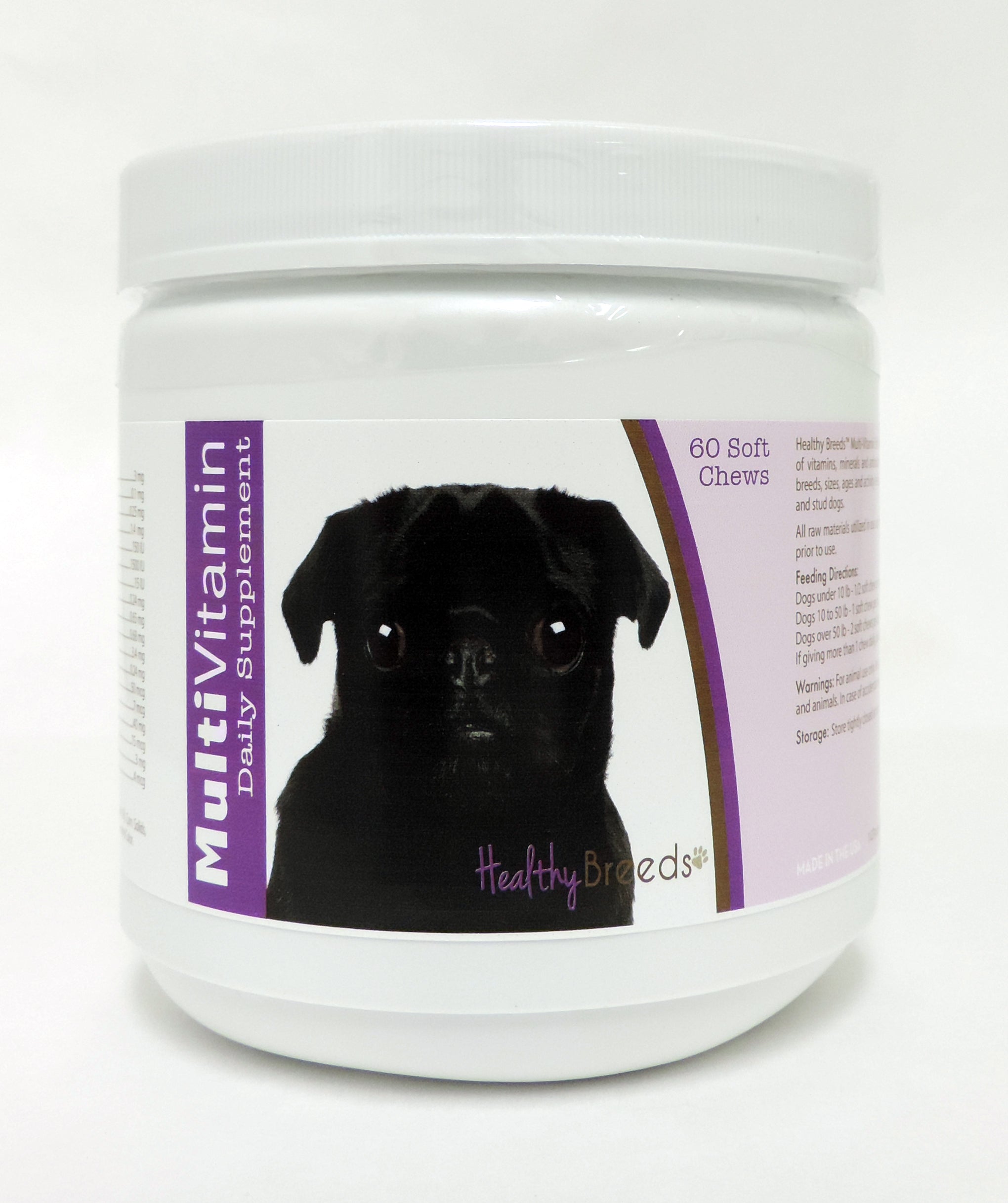 Pug Multi-Vitamin Soft Chews 60 Count