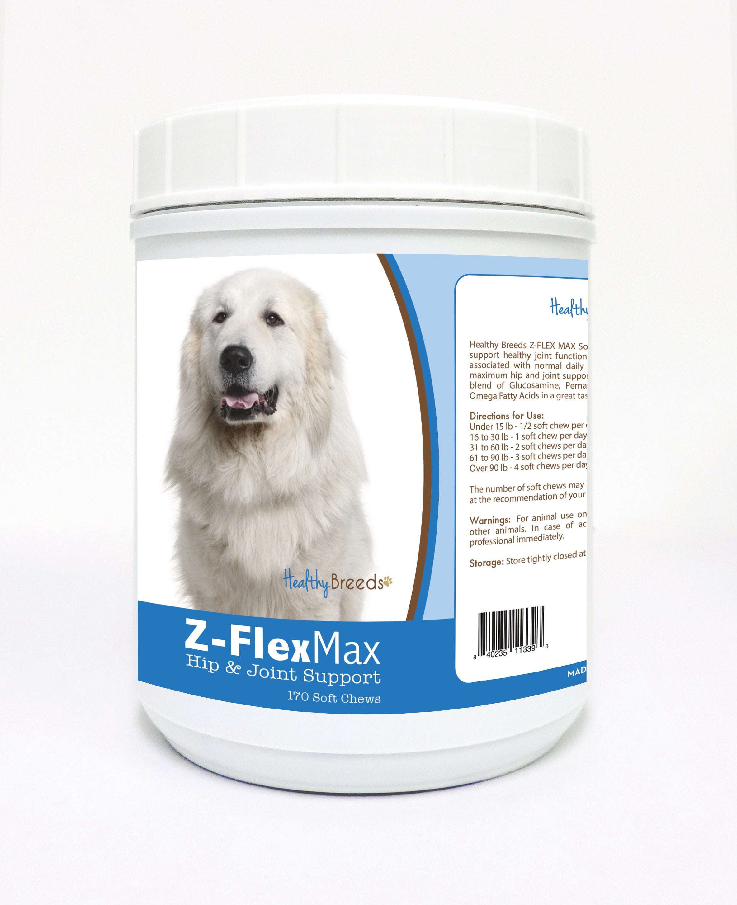Great Pyrenees Z-Flex Max Hip and Joint Soft Chews 170 Count