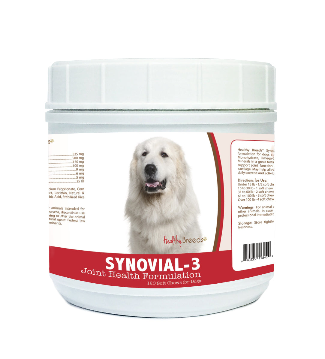 Great Pyrenees Synovial-3 Joint Health Formulation Soft Chews 120 Count