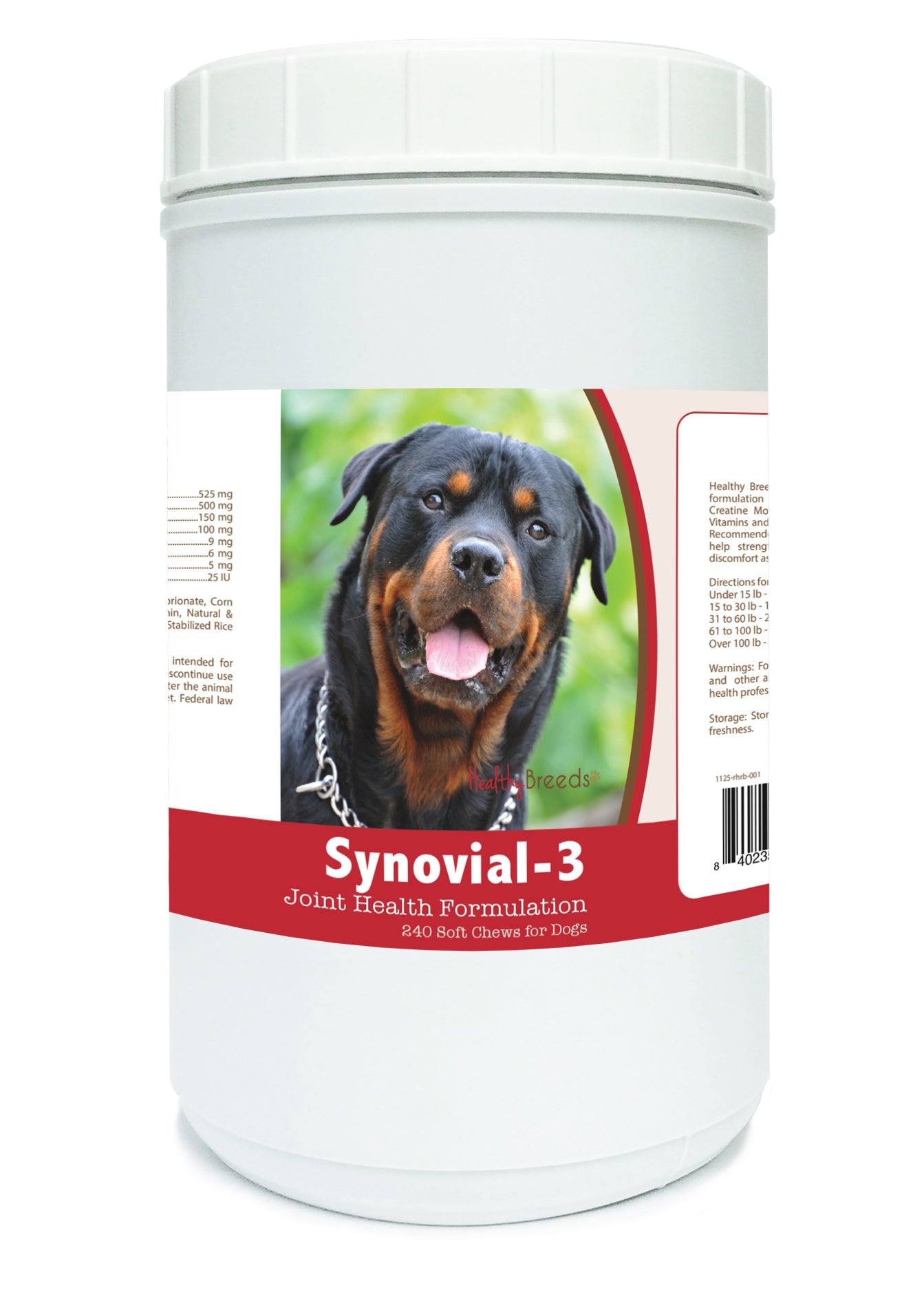Rottweiler Synovial-3 Joint Health Formulation Soft Chews 240 Count