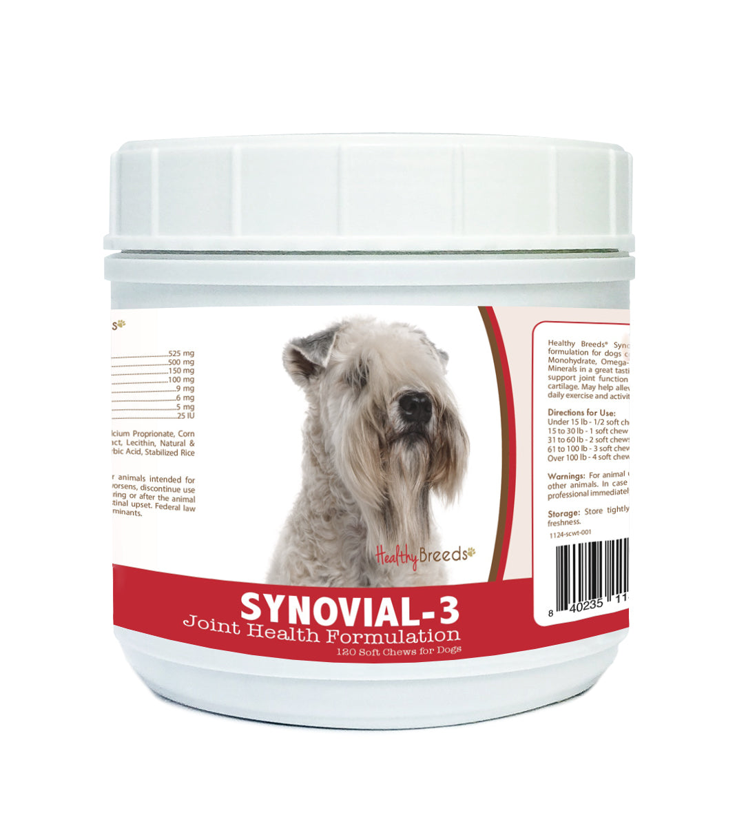 Soft Coated Wheaten Terrier Synovial-3 Joint Health Formulation Soft Chews 120 Count