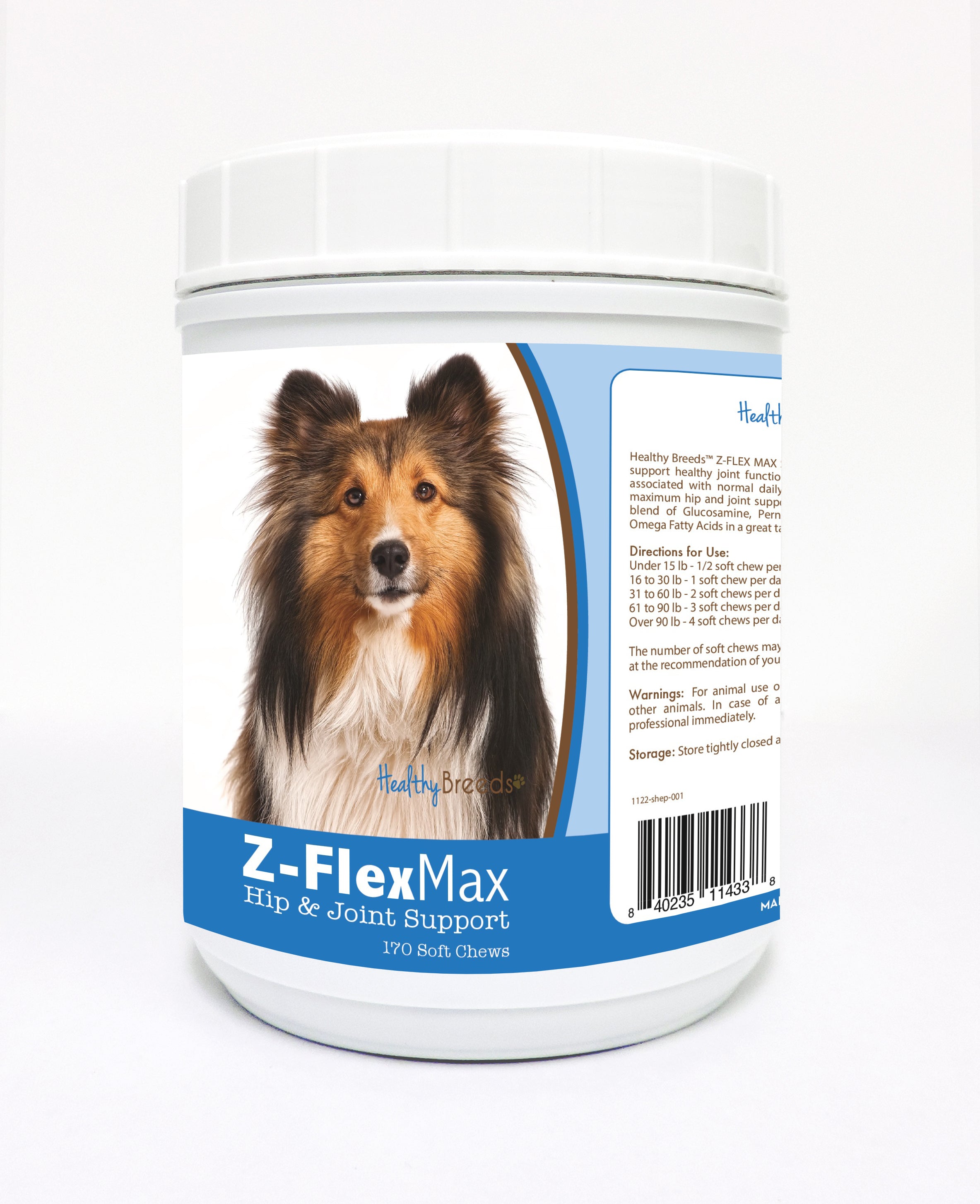 Shetland Sheepdog Z-Flex Max Hip and Joint Soft Chews 170 Count