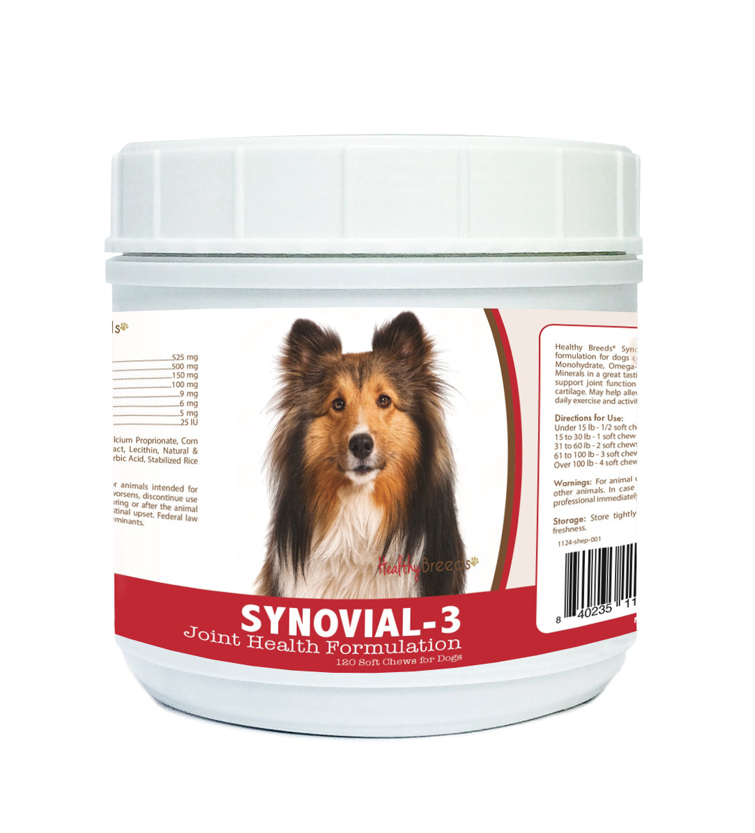 Shetland Sheepdog Synovial-3 Joint Health Formulation Soft Chews 120 Count