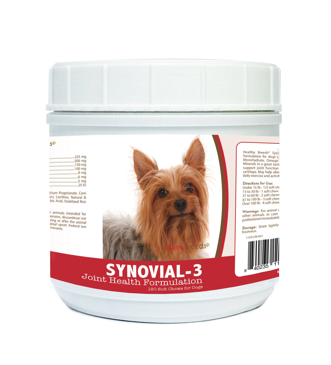 Silky Terrier Synovial-3 Joint Health Formulation Soft Chews 120 Count