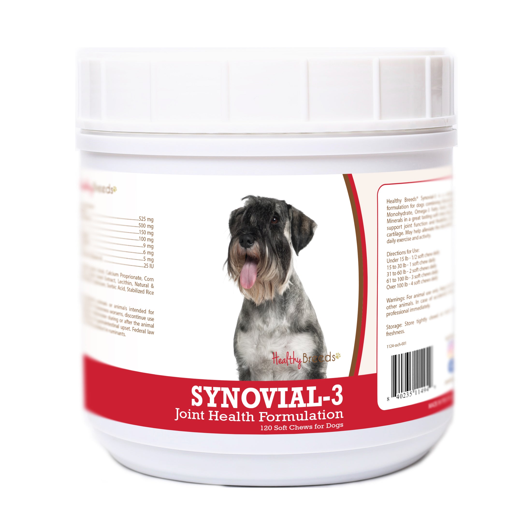 Standard Schnauzer Synovial-3 Joint Health Formulation Soft Chews 120 Count