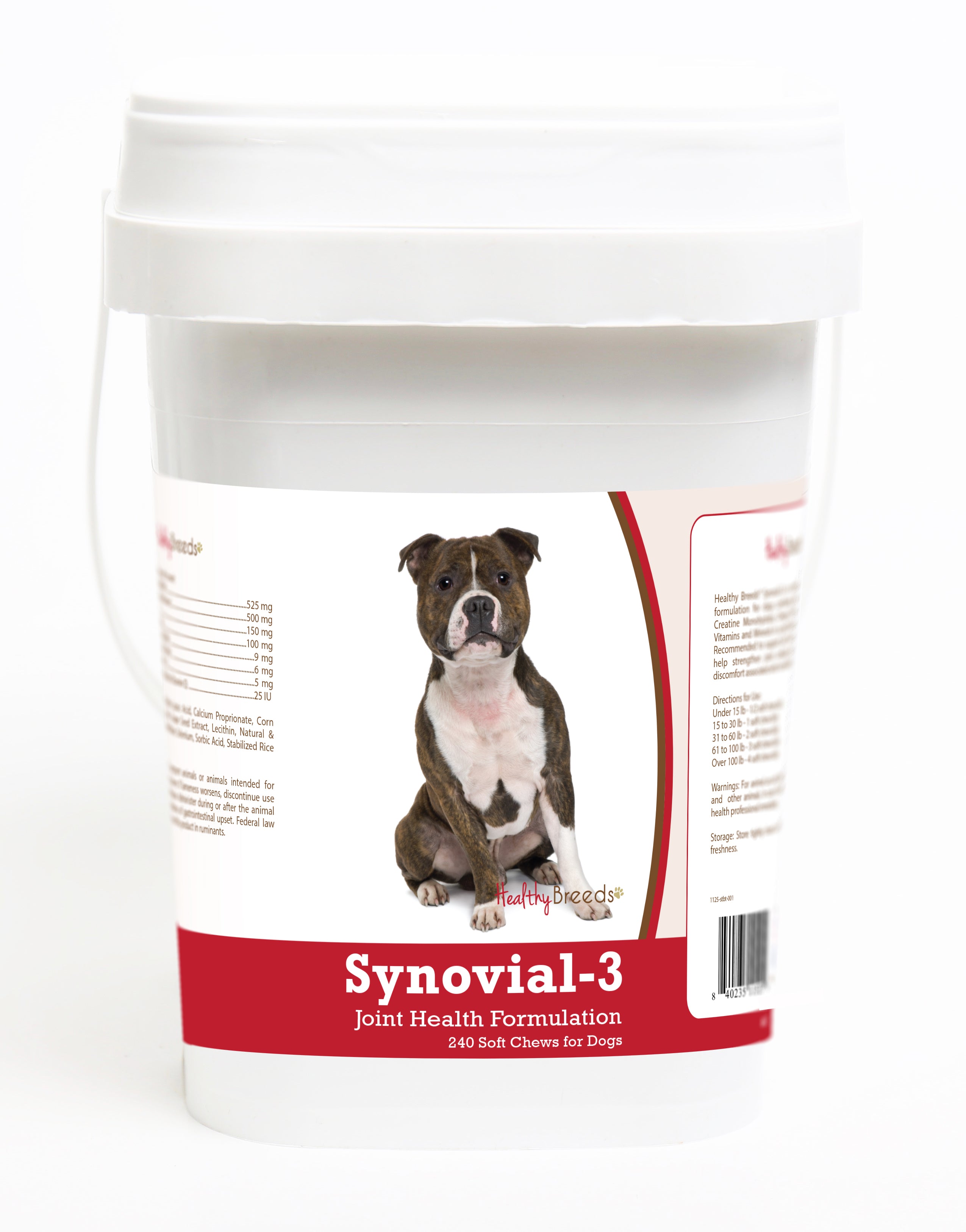 Staffordshire Bull Terrier Synovial-3 Joint Health Formulation Soft Chews 240 Count