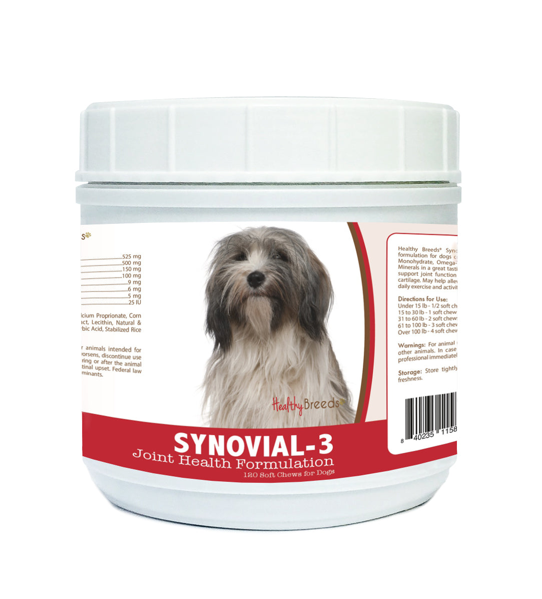 Tibetan Terrier Synovial-3 Joint Health Formulation Soft Chews 120 Count