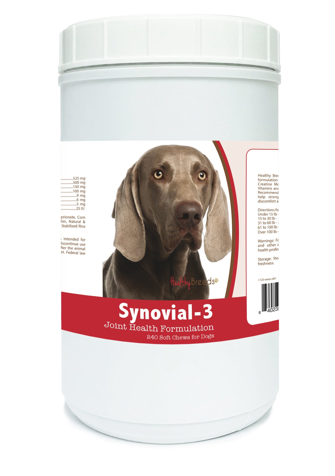 Weimaraner Synovial-3 Joint Health Formulation Soft Chews 240 Count