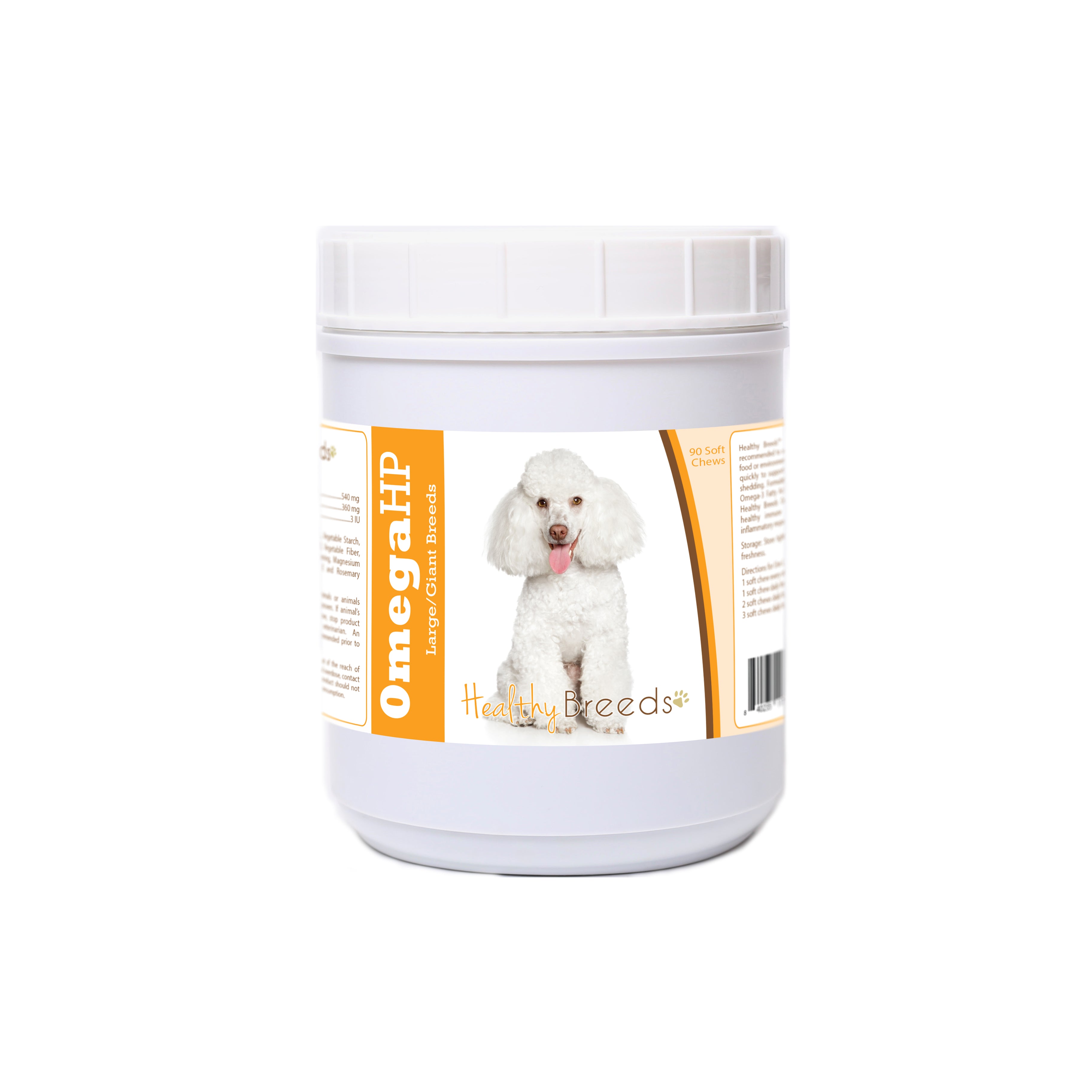 Toy Poodle Omega HP Fatty Acid Skin and Coat Support Soft Chews 90 Count
