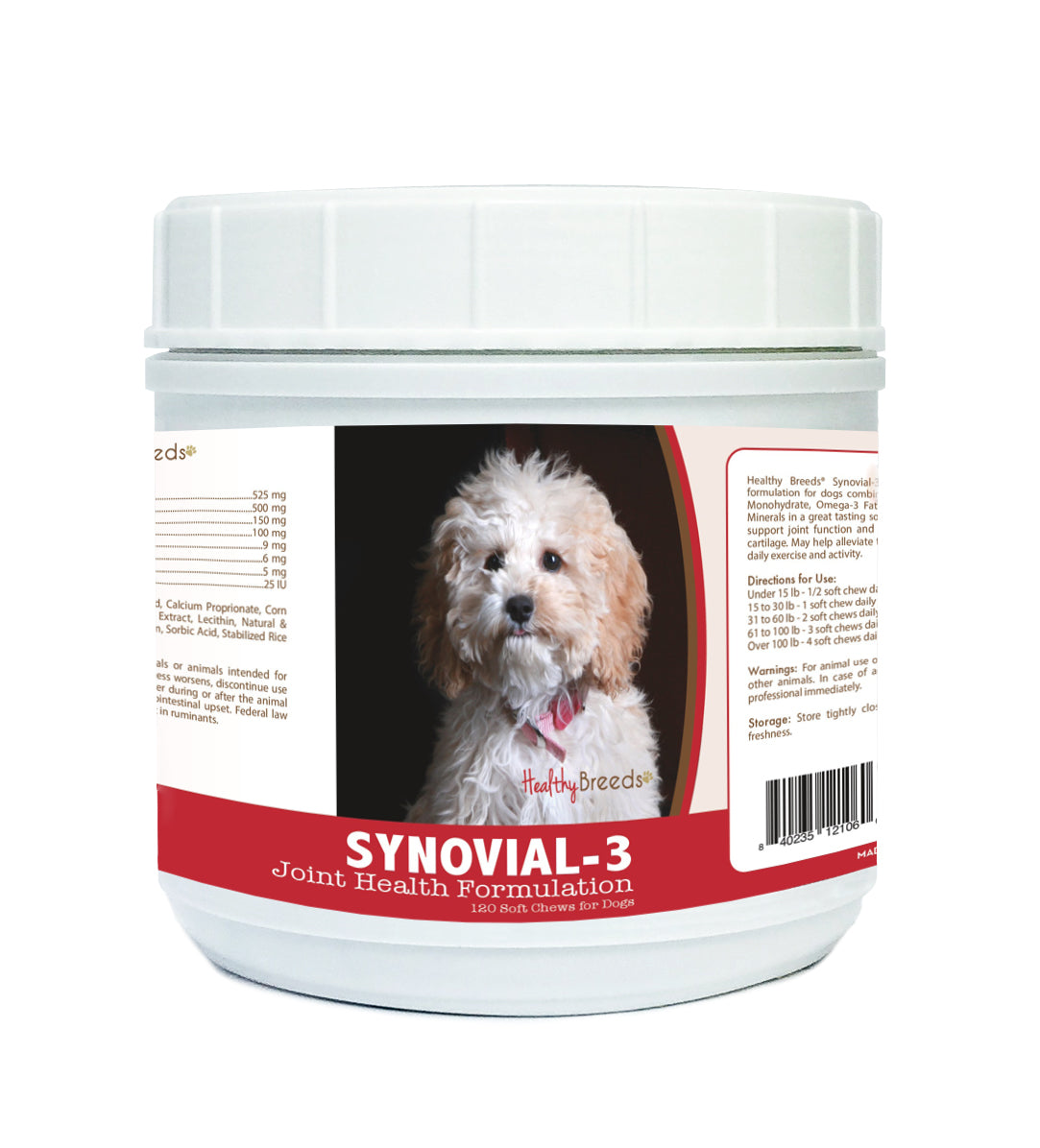 Cockapoo Synovial-3 Joint Health Formulation Soft Chews 120 Count