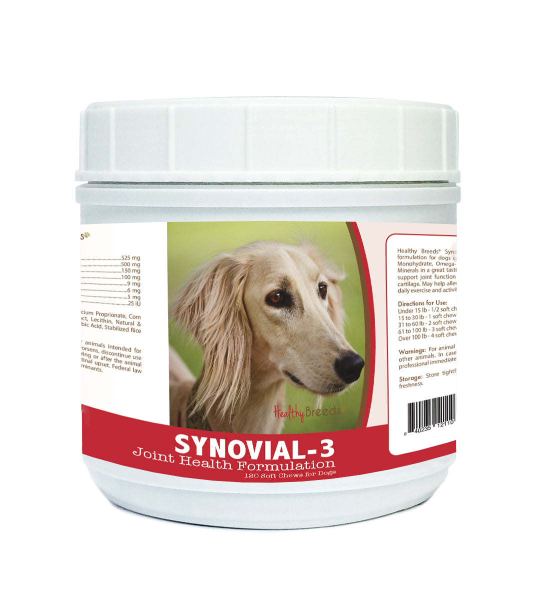 Saluki Synovial-3 Joint Health Formulation Soft Chews 120 Count
