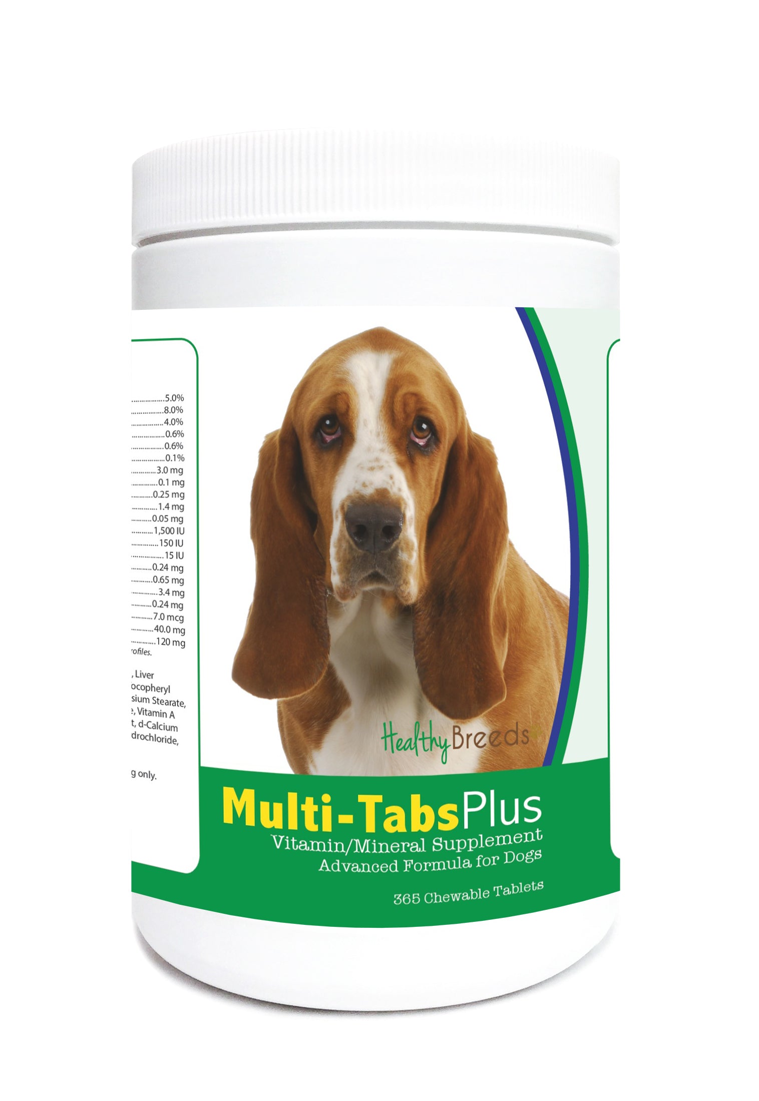 Basset Hound Multi-Tabs Plus Chewable Tablets 365 Count