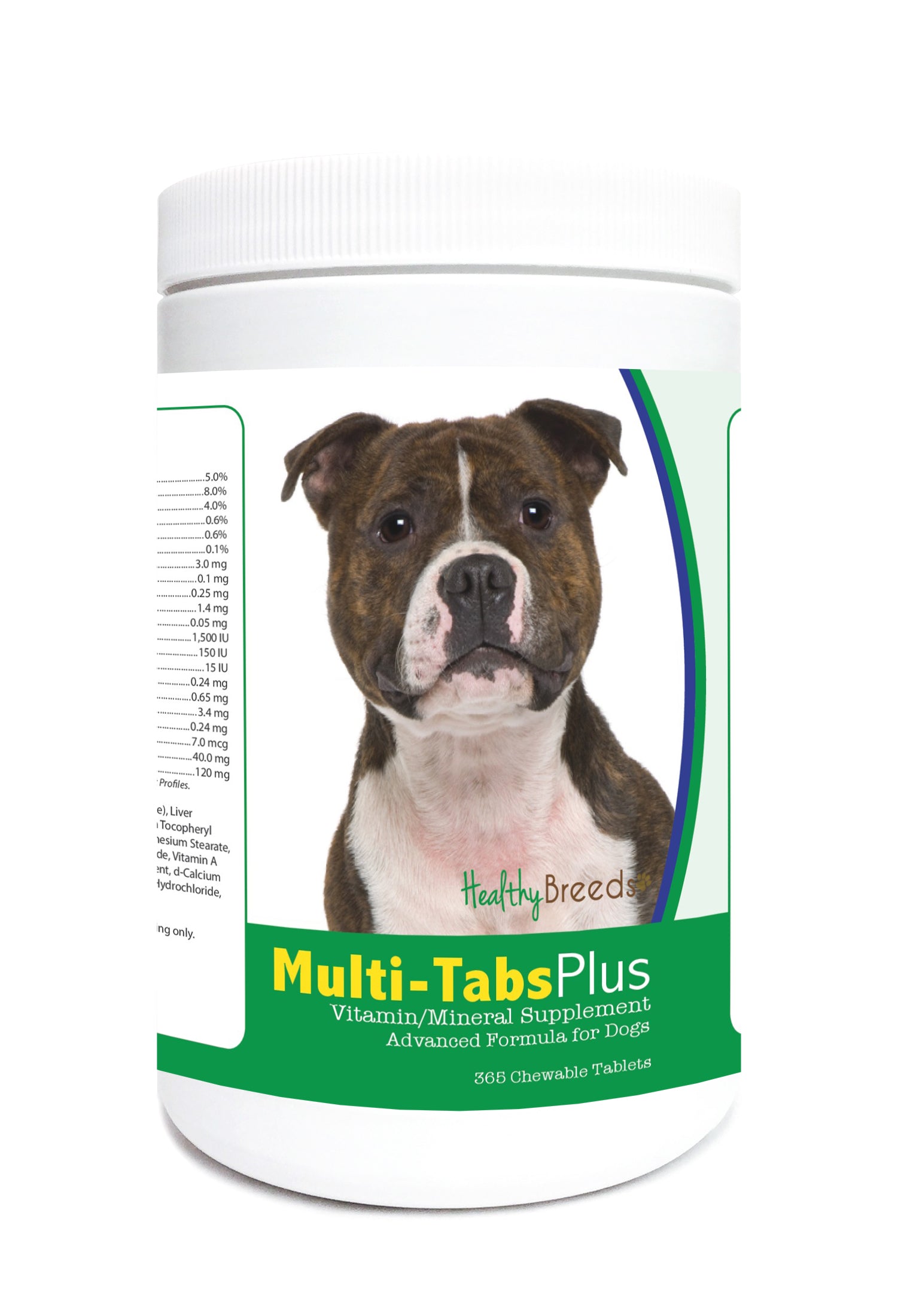 Staffordshire Bull Terrier Multi-Tabs Plus Chewable Tablets 365 Count