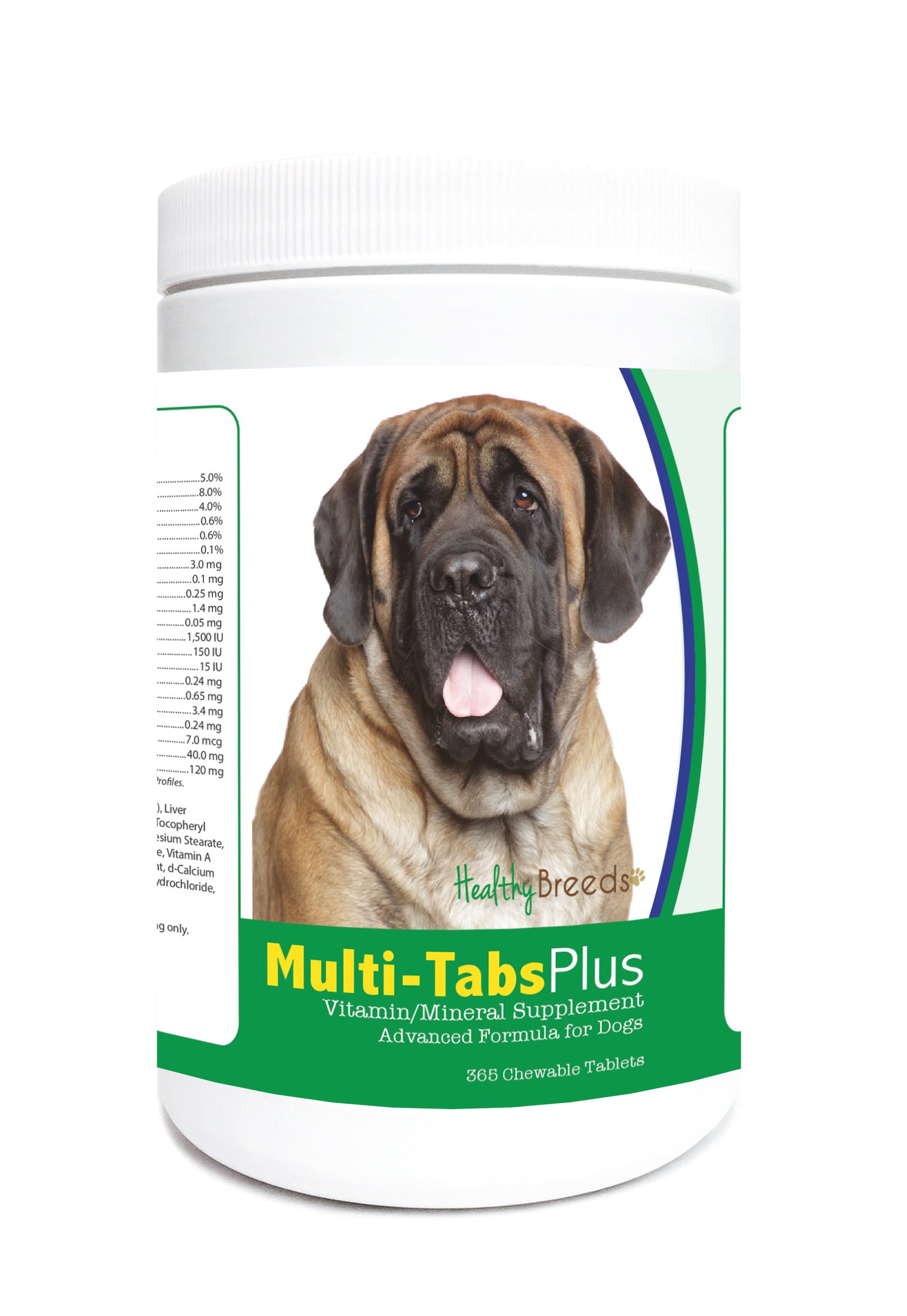 Mastiff Multi-Tabs Plus Chewable Tablets 365 Count