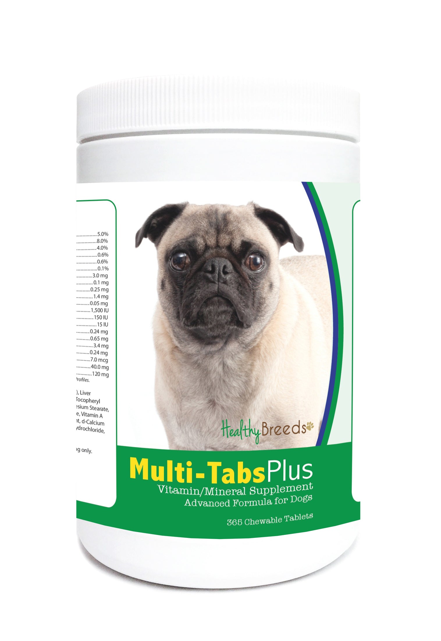 Pug Multi-Tabs Plus Chewable Tablets 365 Count