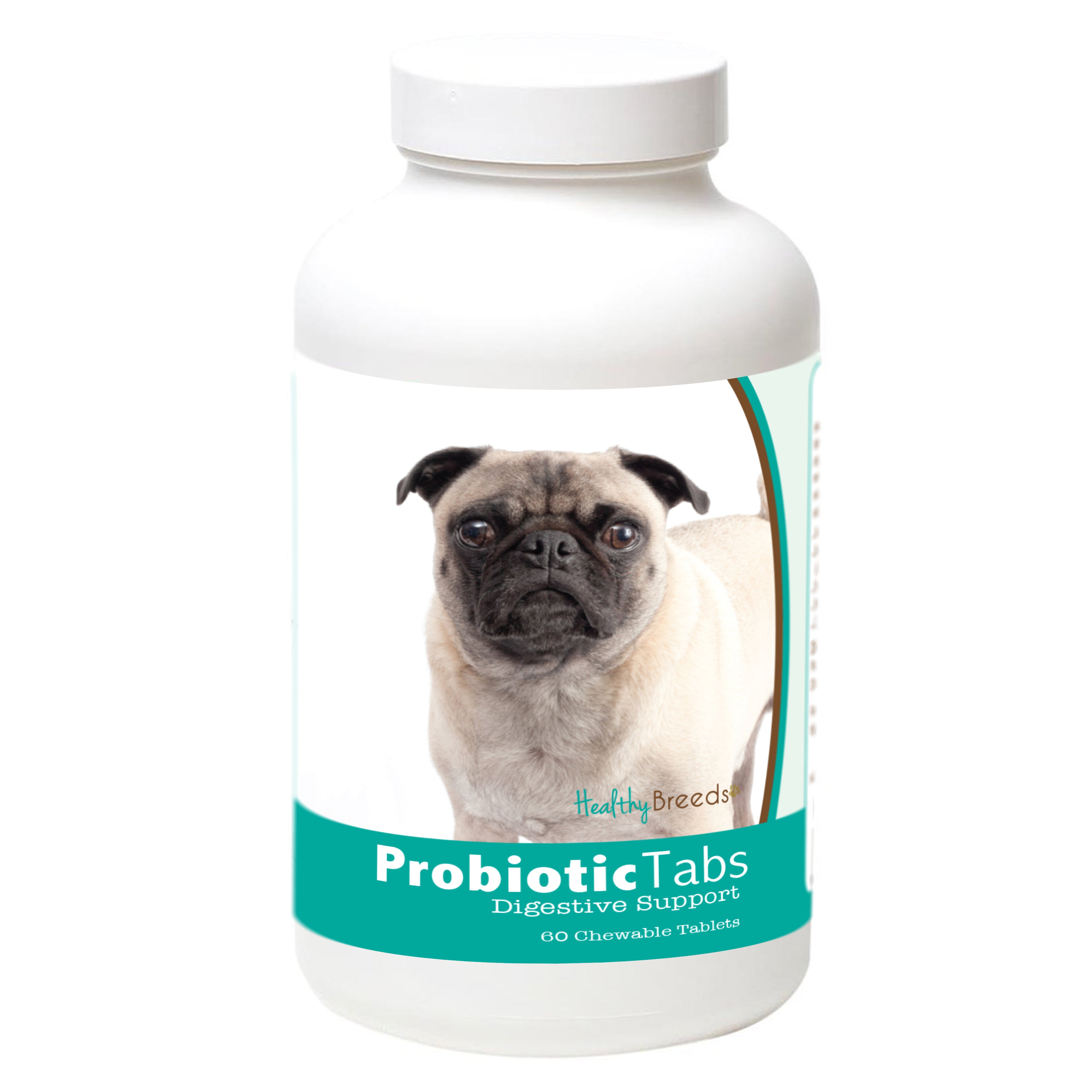 Pug Probiotic and Digestive Support for Dogs 60 Count