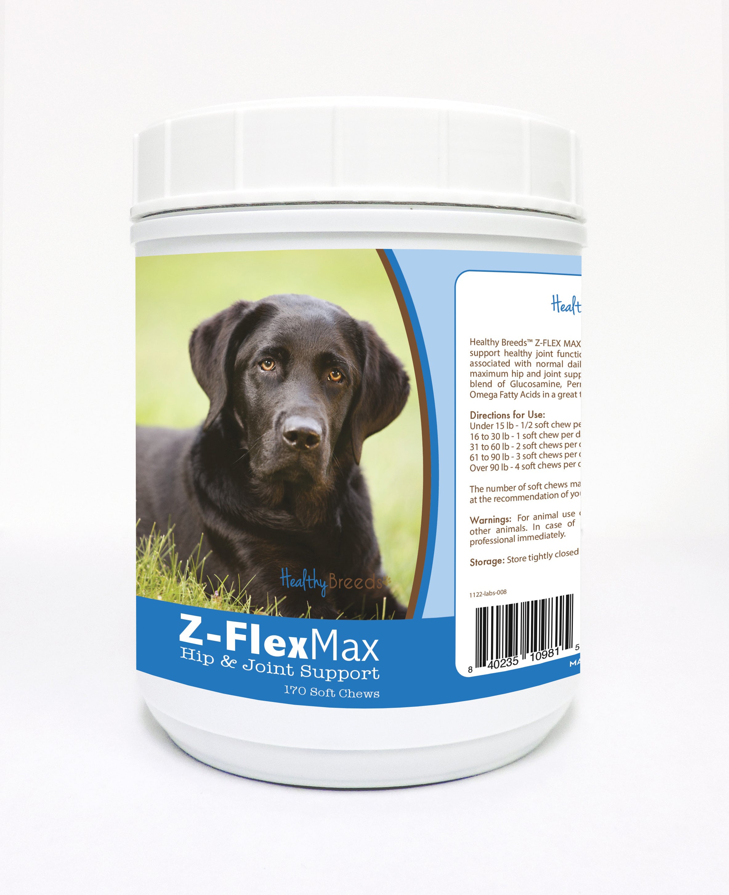 Labrador Retriever Z-Flex Max Hip and Joint Soft Chews 170 Count