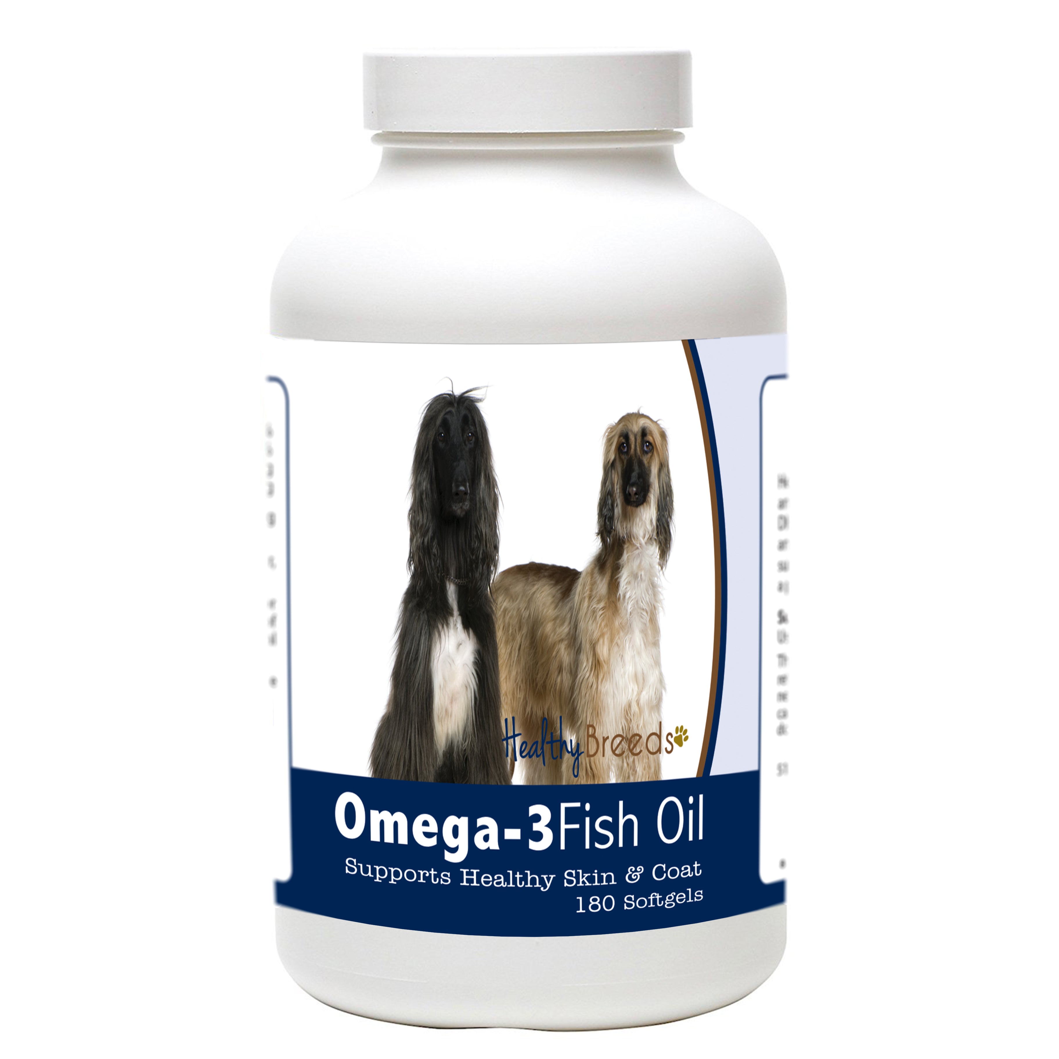 Afghan Hound Omega-3 Fish Oil Softgels 180 Count