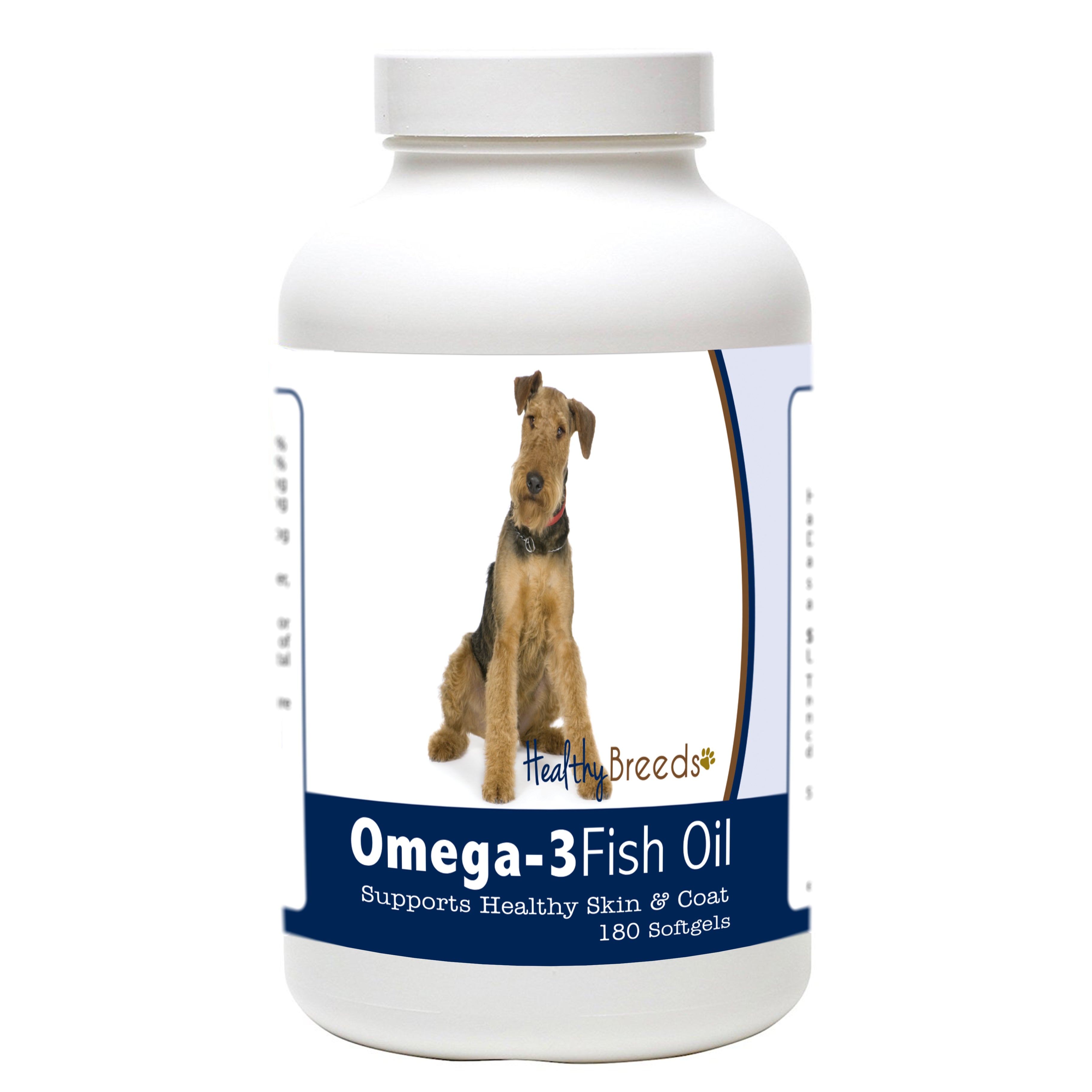 Airedale Terrier Omega-3 Fish Oil Softgels 180 Count
